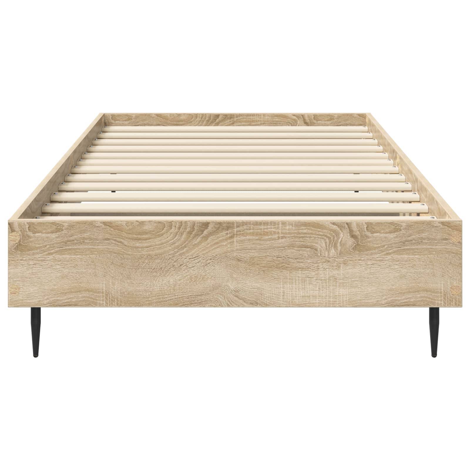 vidaXL Bettrahmen Sonoma-Eiche 80 x 200 cm Holzwerkstoff