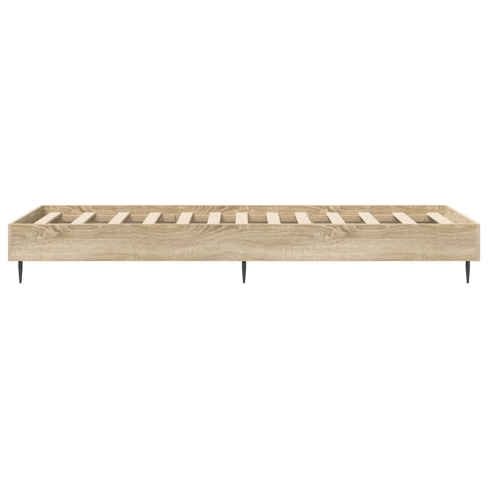 vidaXL Bettrahmen Sonoma-Eiche 80 x 200 cm Holzwerkstoff