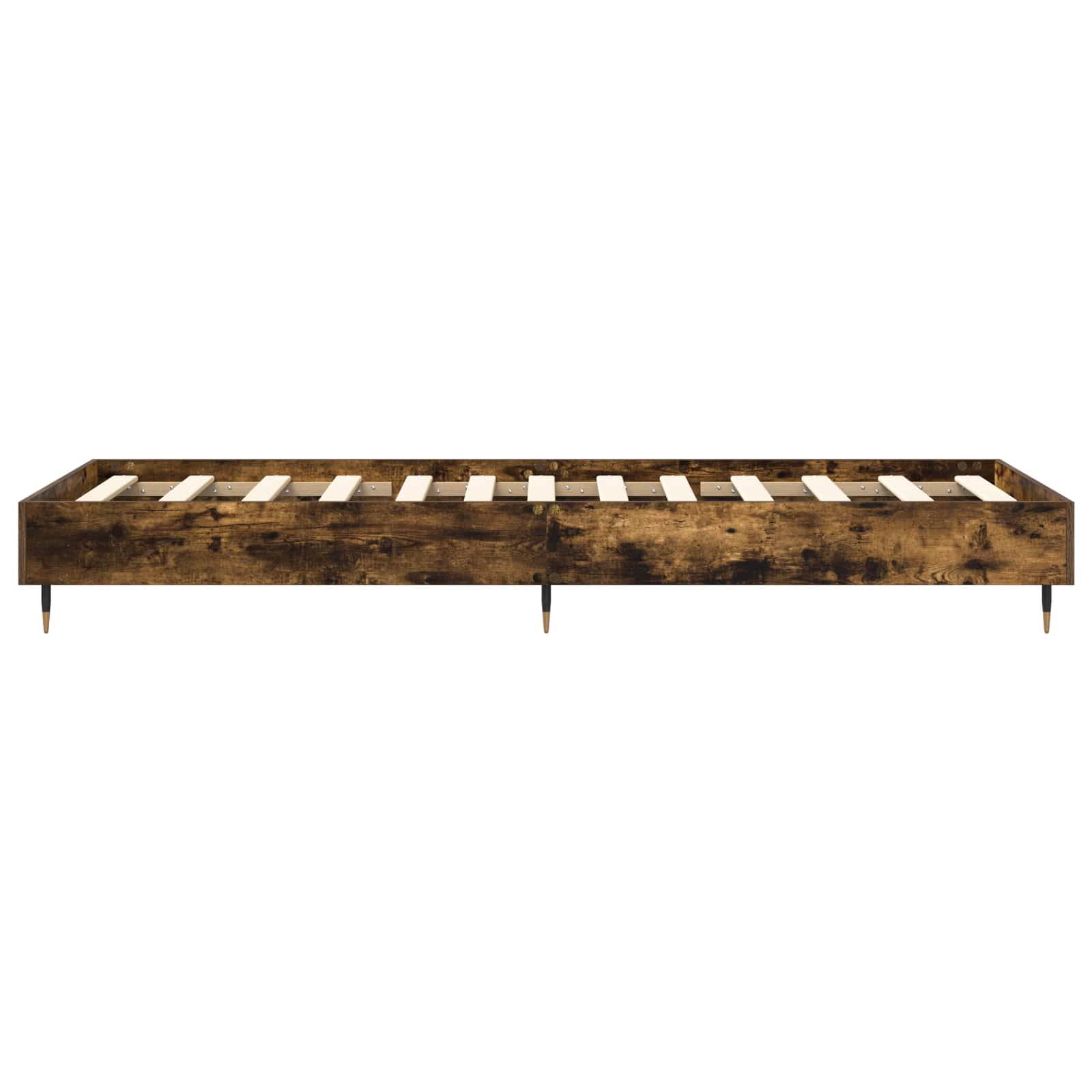 vidaXL Bettrahmen Geräucherte Eiche 80 x 200 cm Holzwerkstoff
