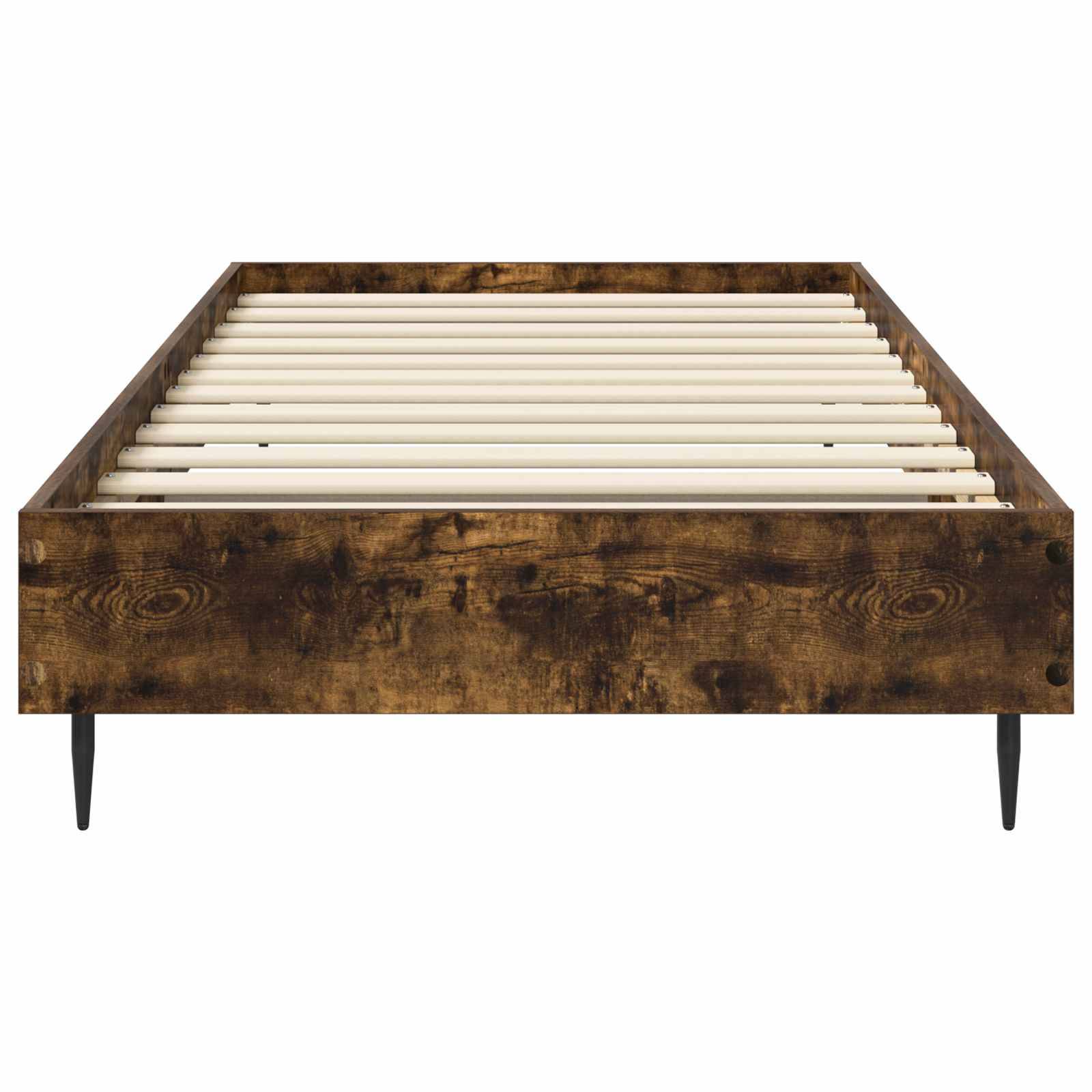 vidaXL Bettrahmen Geräucherte Eiche 80 x 200 cm Holzwerkstoff