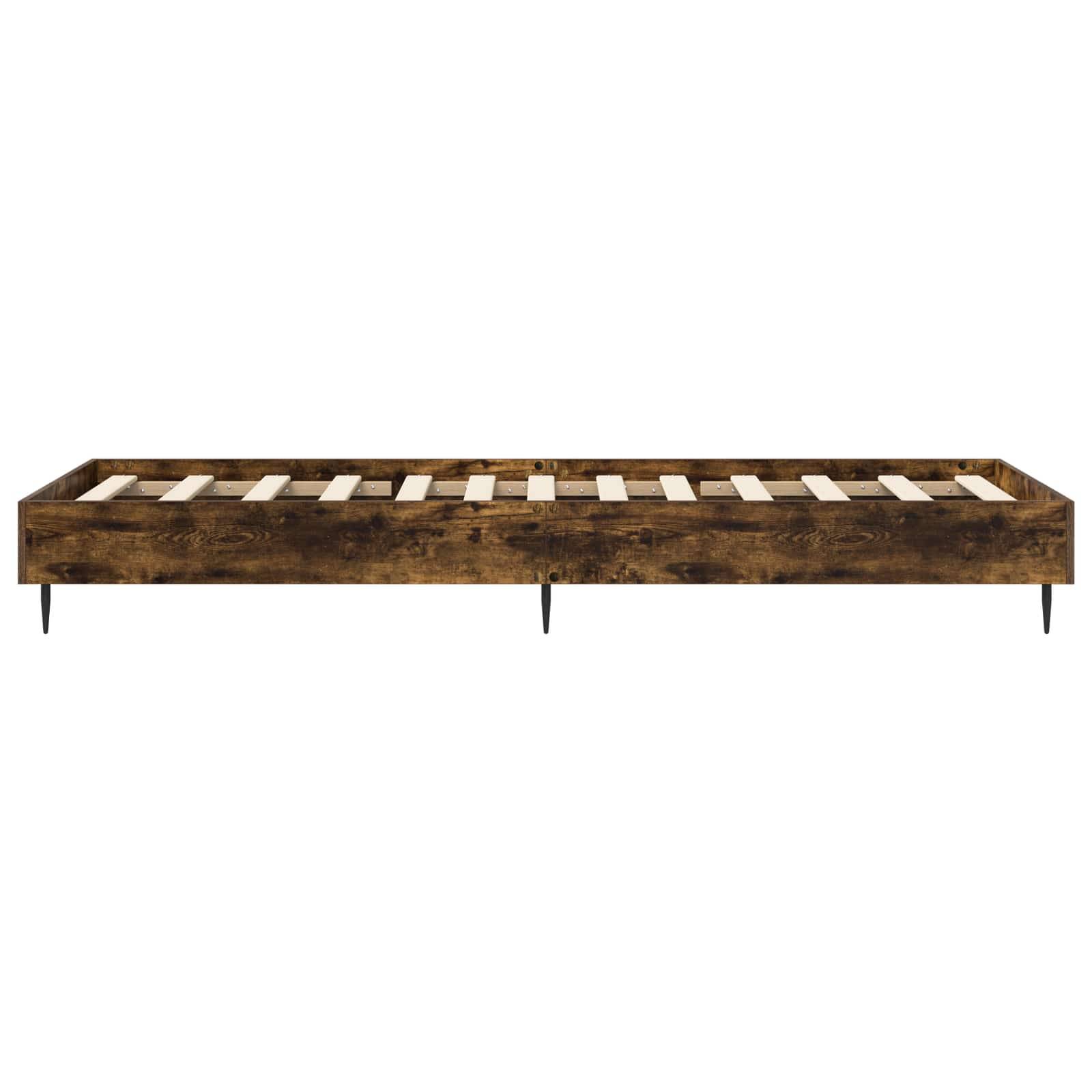 vidaXL Bettrahmen Geräucherte Eiche 80 x 200 cm Holzwerkstoff