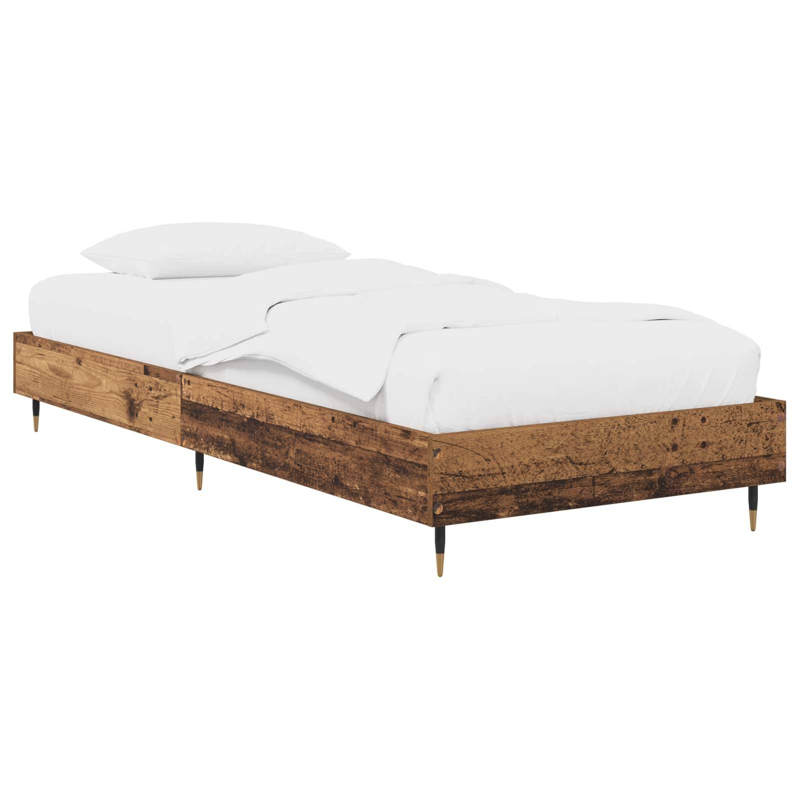 vidaXL Bettrahmen Altholz 80 x 200 cm Holzwerkstoff
