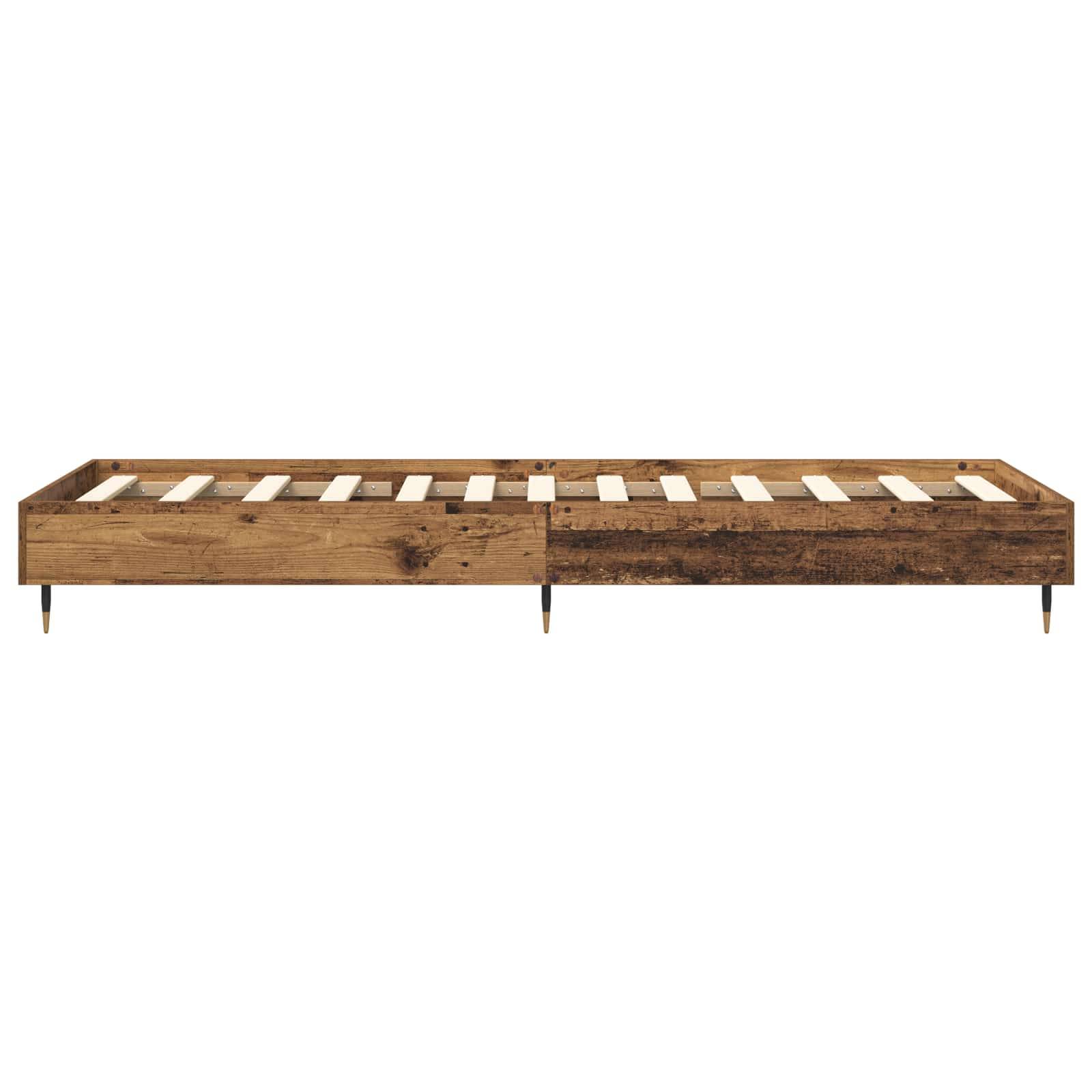 vidaXL Bettrahmen Altholz 80 x 200 cm Holzwerkstoff