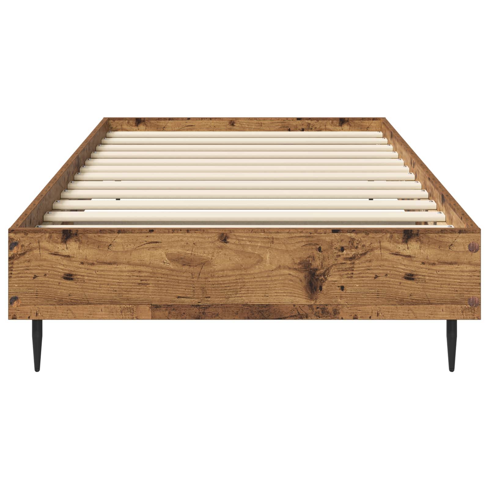 vidaXL Bettrahmen Altholz 80 x 200 cm Holzwerkstoff