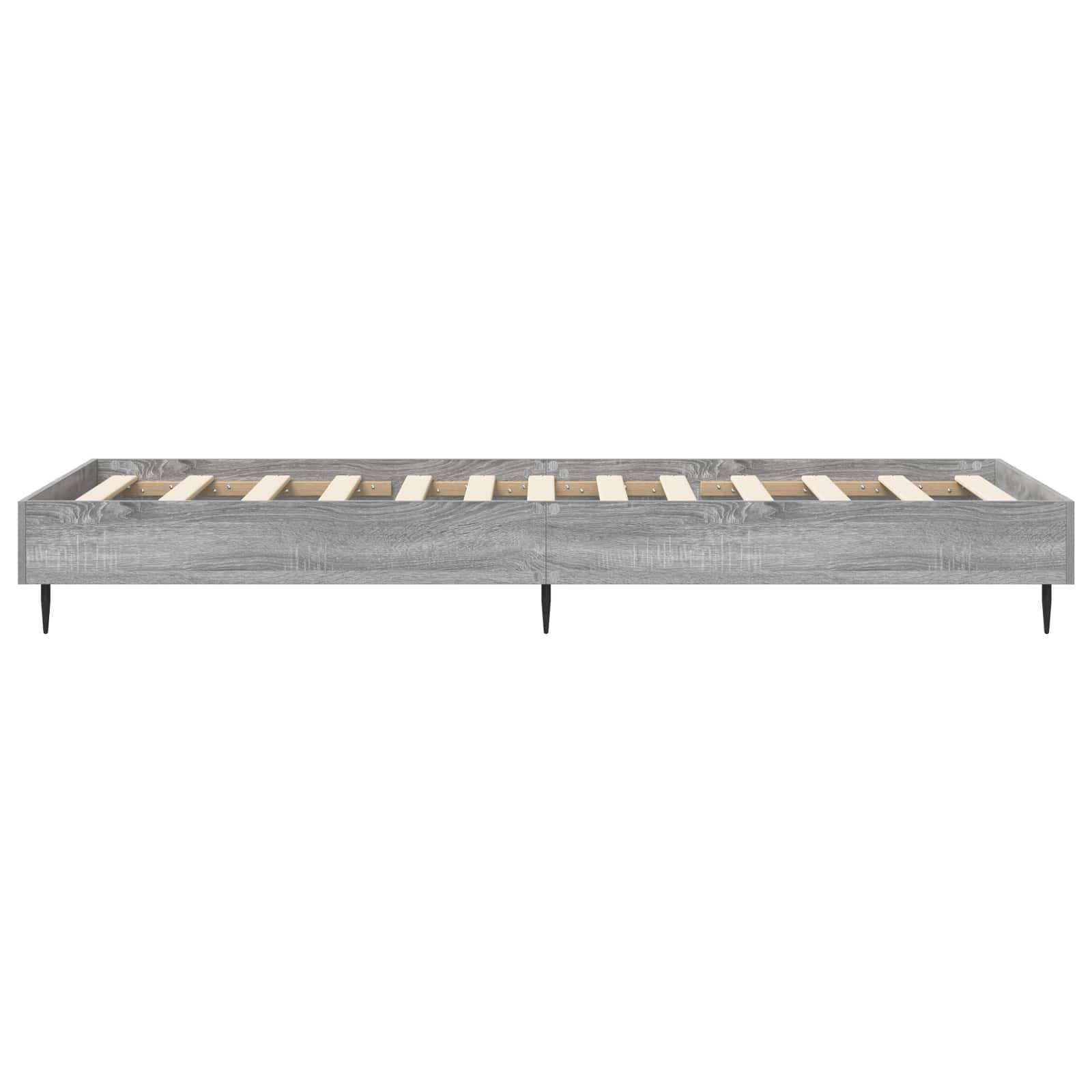 vidaXL Bettrahmen Grau Sonoma 80 x 200 cm Holzwerkstoff
