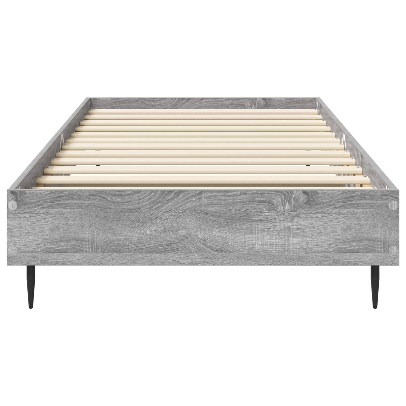 vidaXL Bettrahmen Grau Sonoma 80 x 200 cm Holzwerkstoff