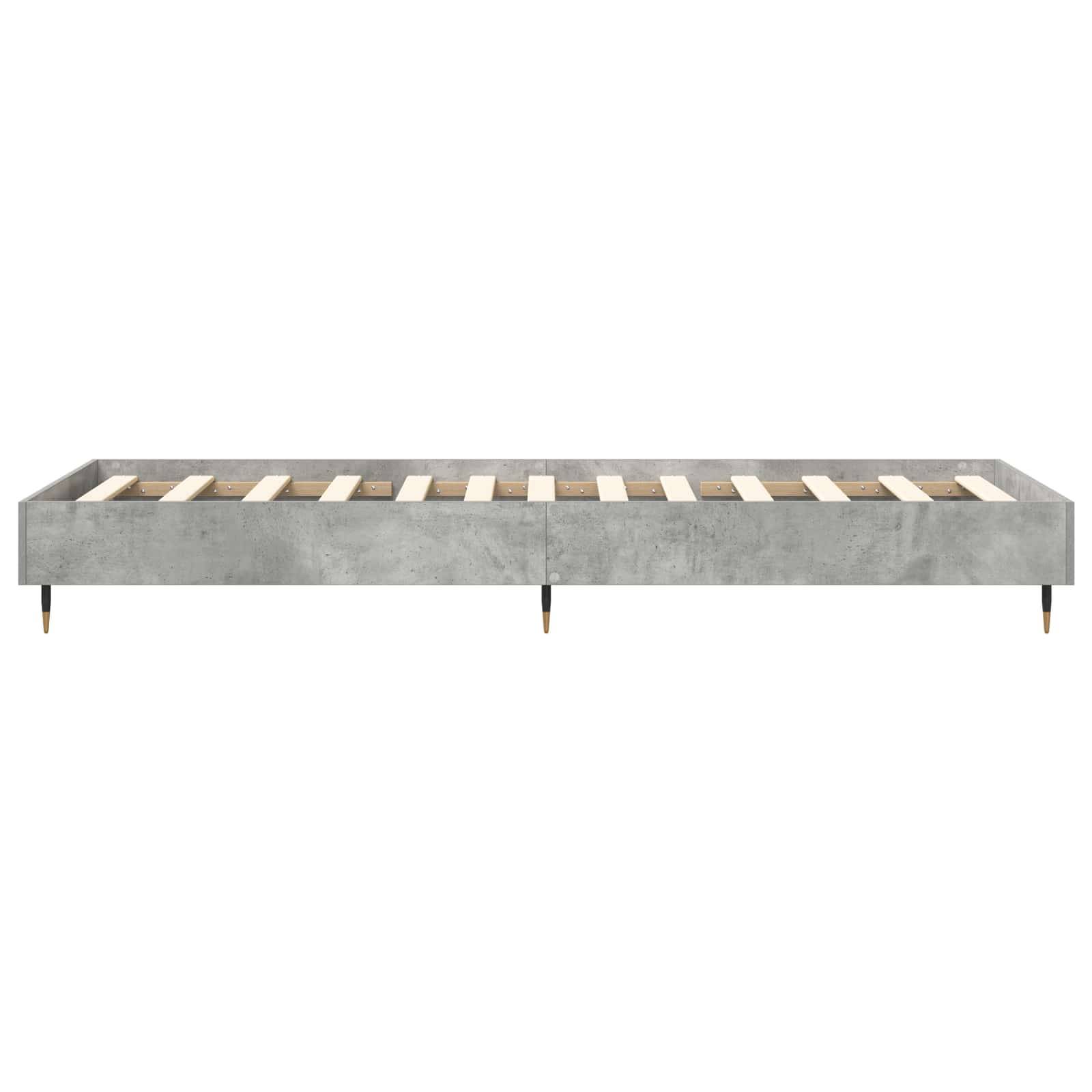 vidaXL Bettrahmen Betongrau 80 x 200 cm Holzwerkstoff