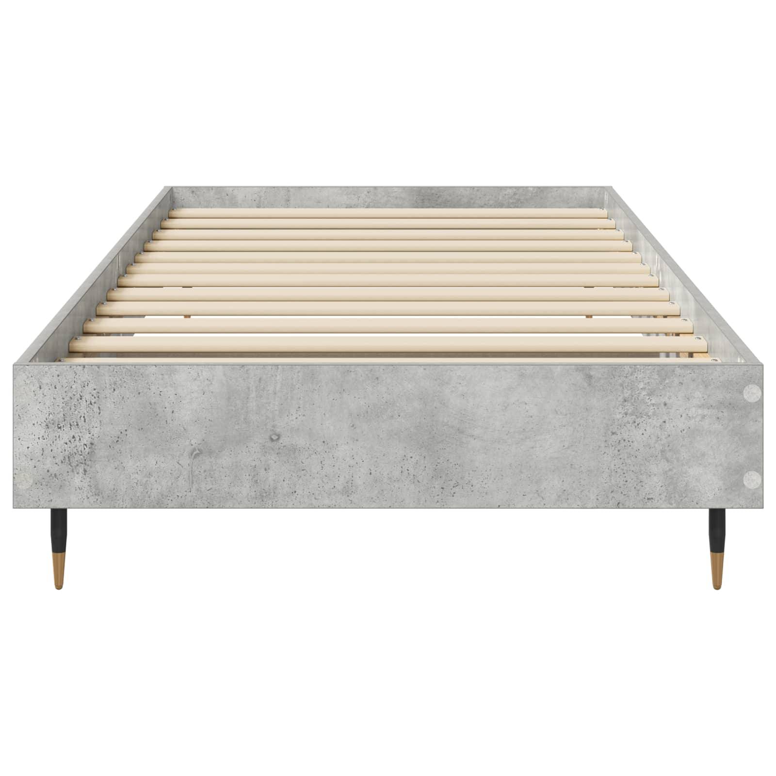 vidaXL Bettrahmen Betongrau 80 x 200 cm Holzwerkstoff