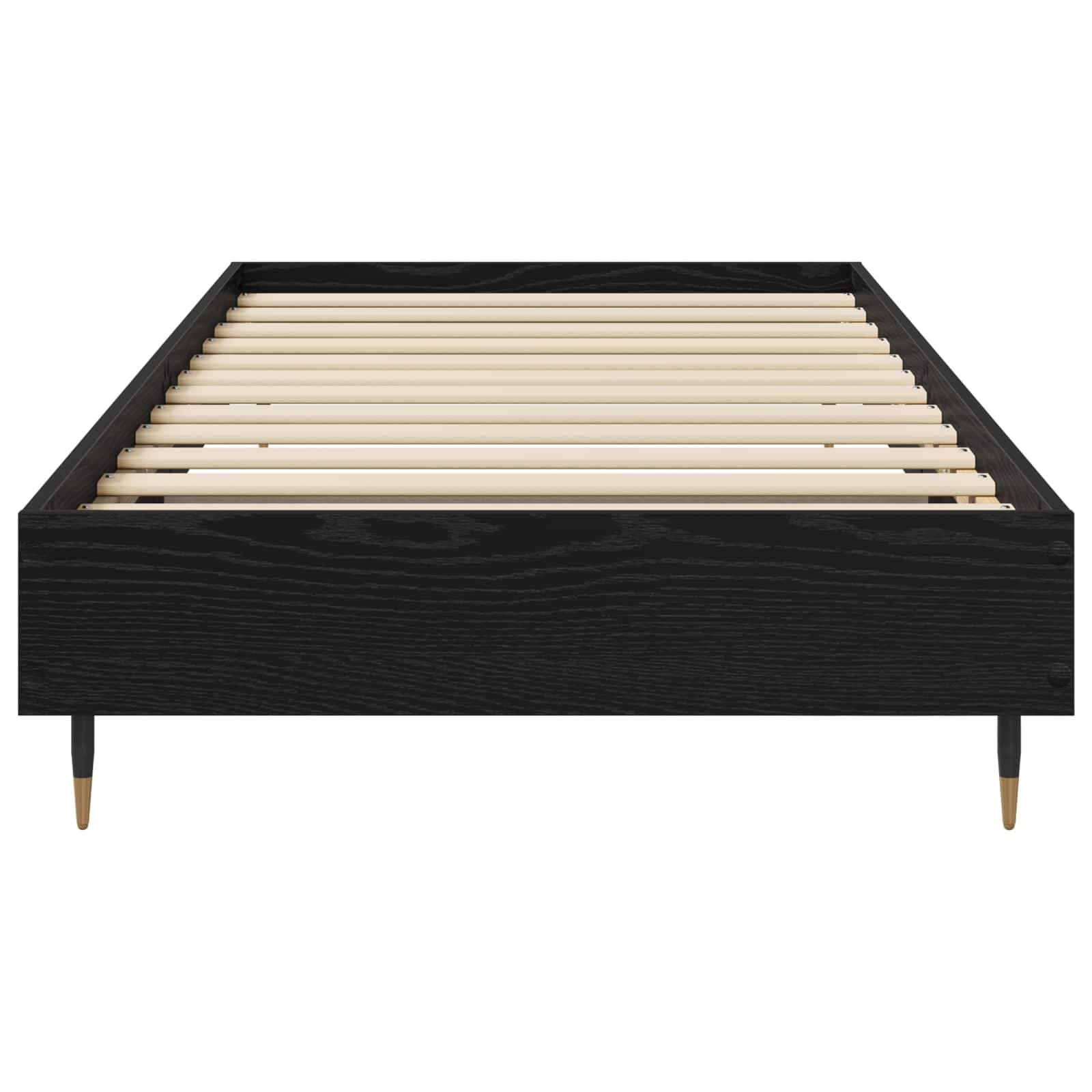 vidaXL Bettrahmen Schwarze Eiche 80 x 200 cm Holzwerkstoff