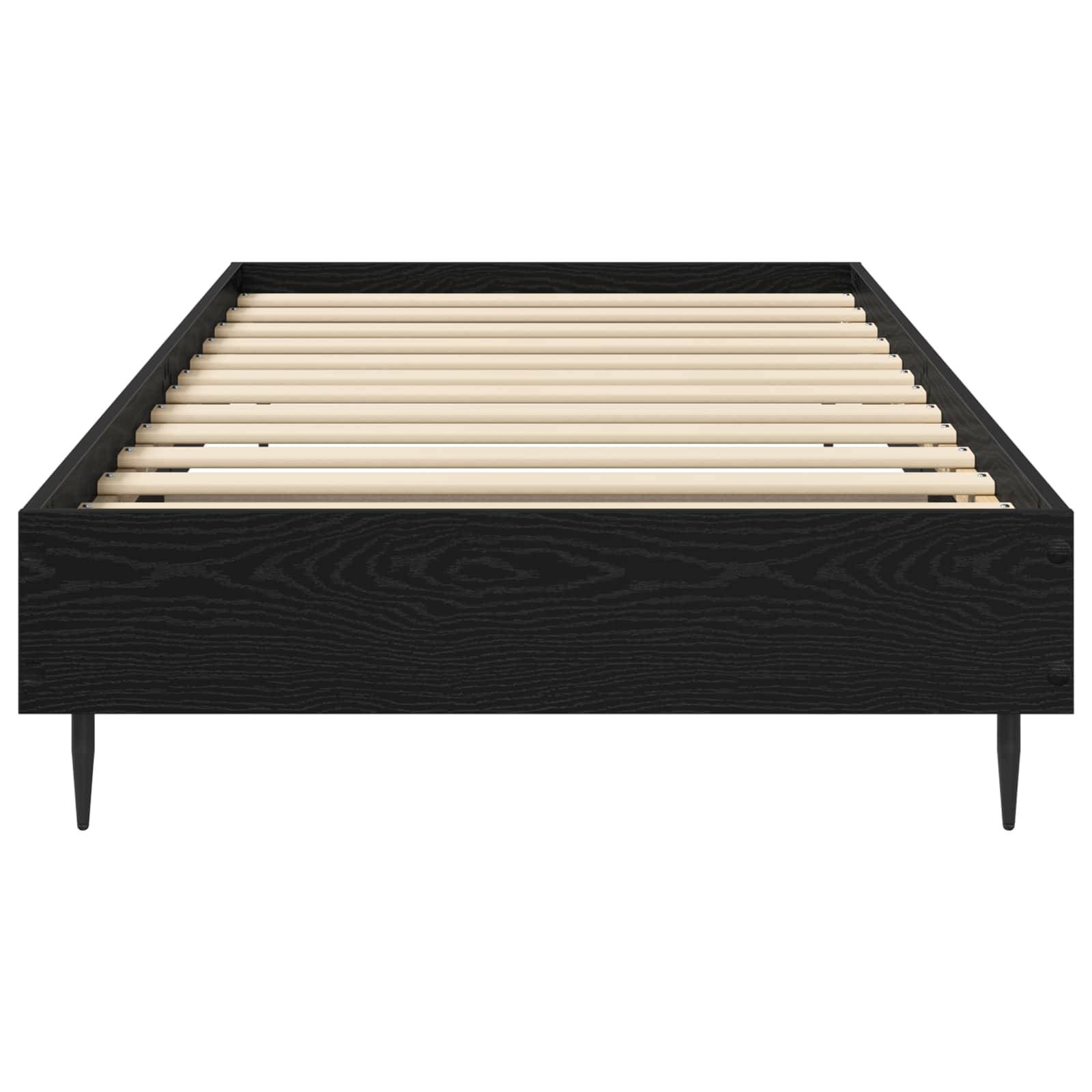 vidaXL Bettrahmen Schwarze Eiche 80 x 200 cm Holzwerkstoff