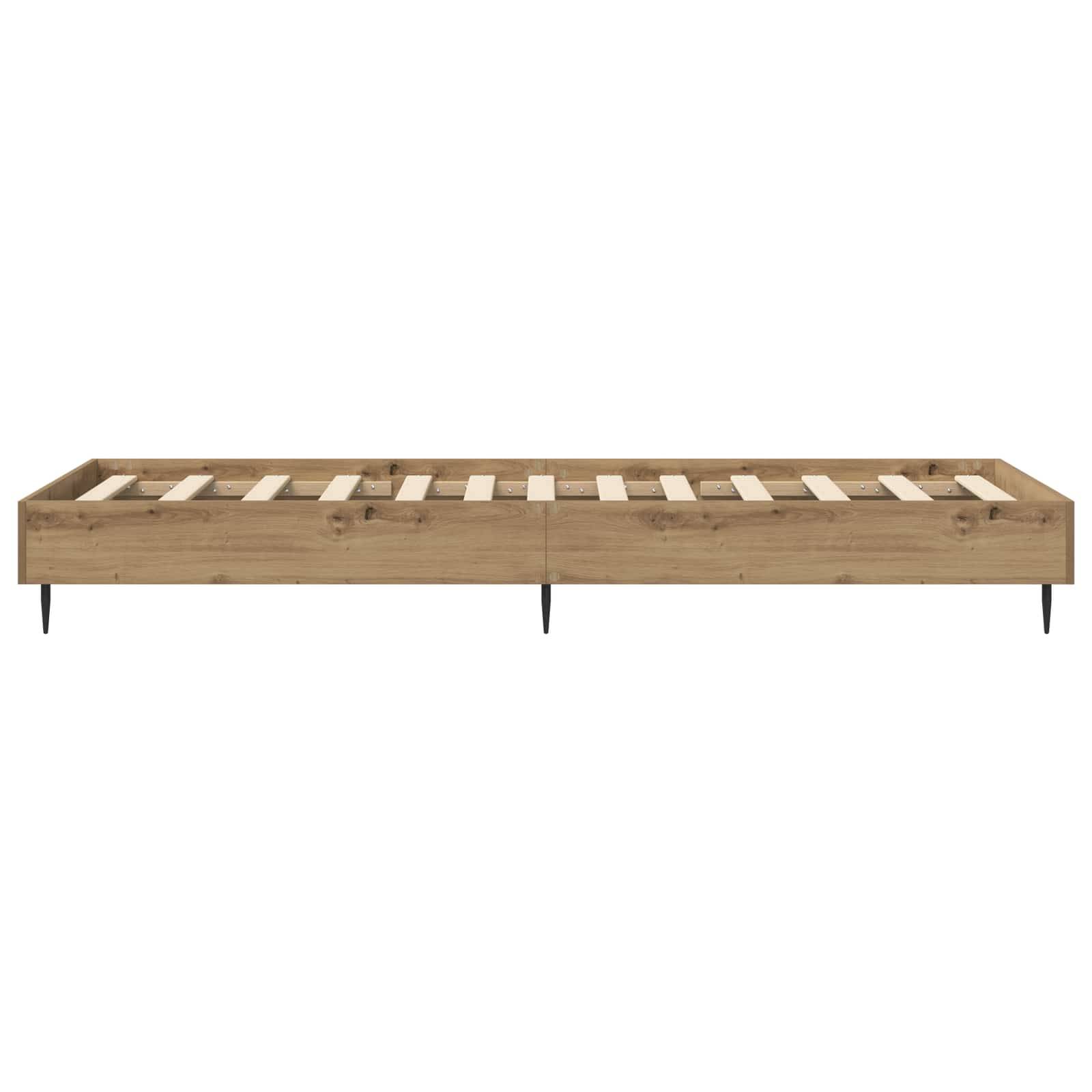 vidaXL Bettrahmen Kunsthandwerk Eiche 80 x 200 cm Holzwerkstoff