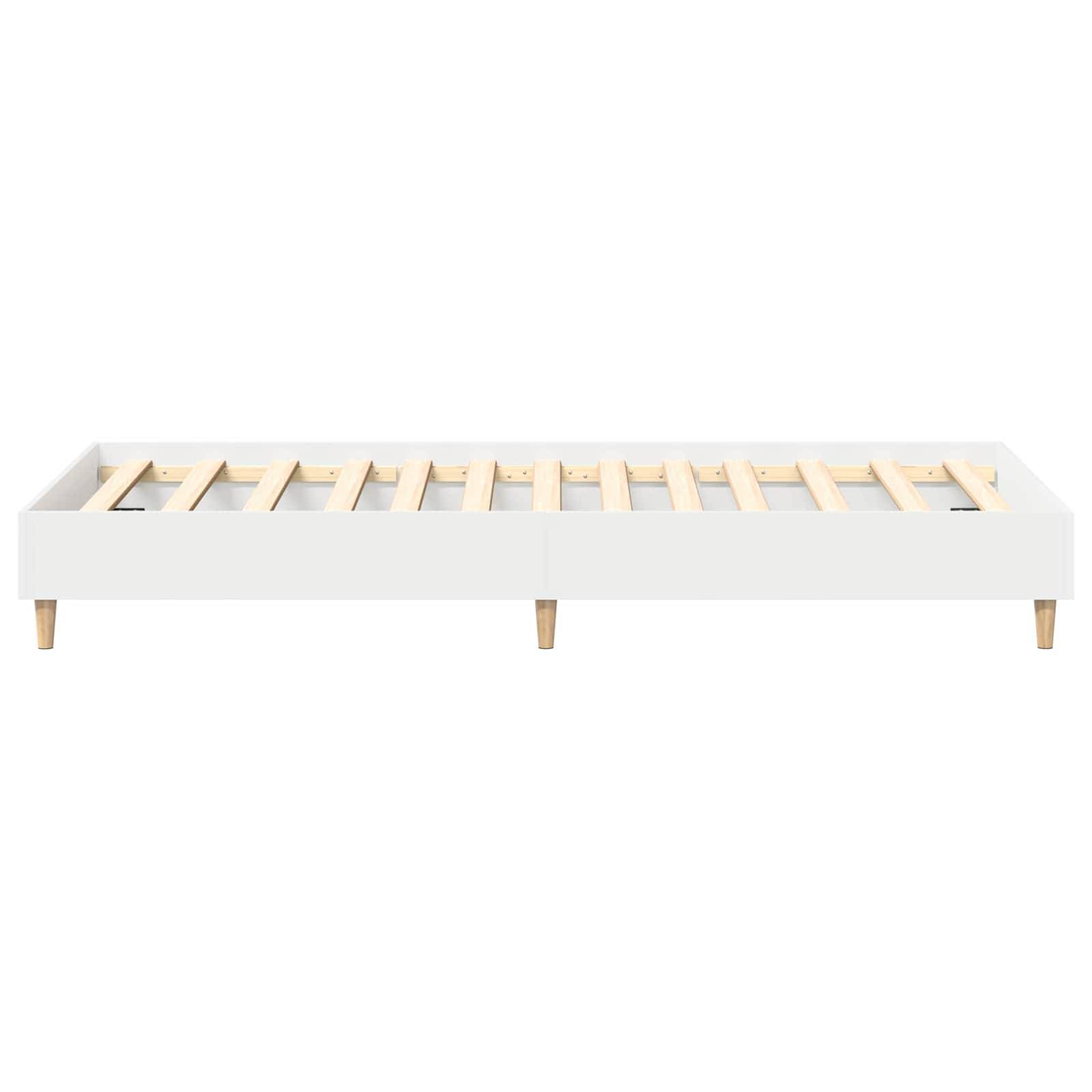 vidaXL Bettrahmen Weiß 80 x 200 cm Holzwerkstoff