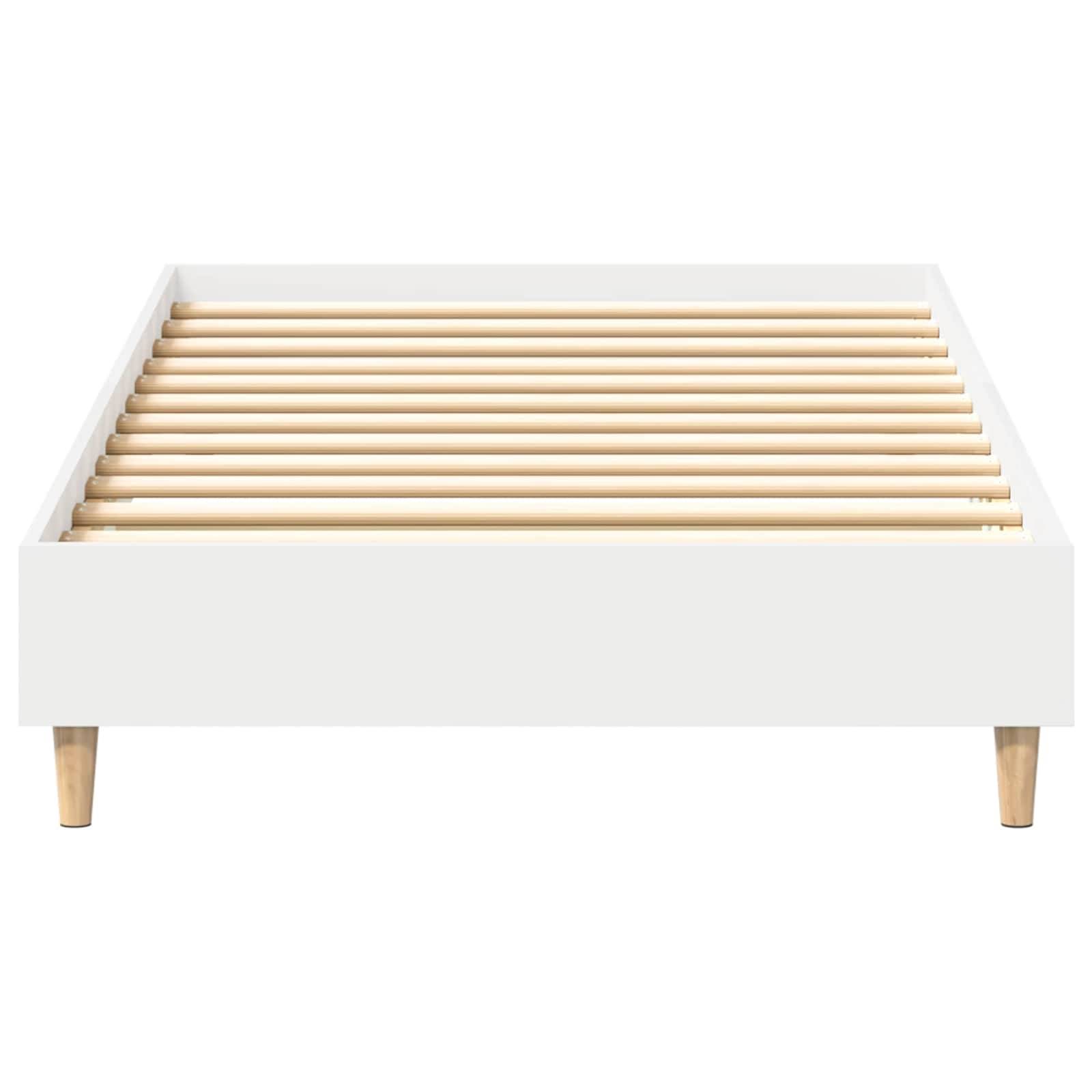 vidaXL Bettrahmen Weiß 80 x 200 cm Holzwerkstoff