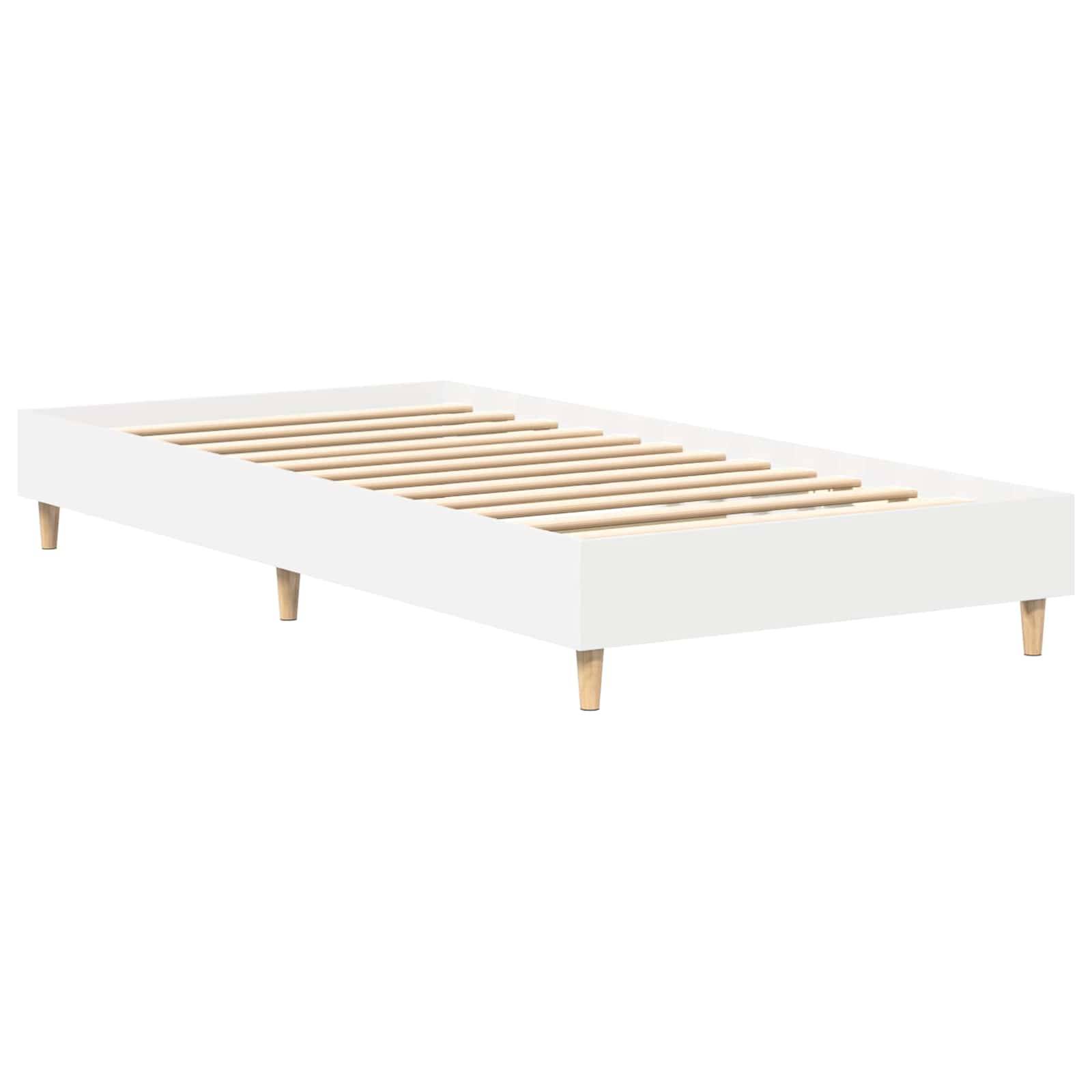 vidaXL Bettrahmen Weiß 80 x 200 cm Holzwerkstoff