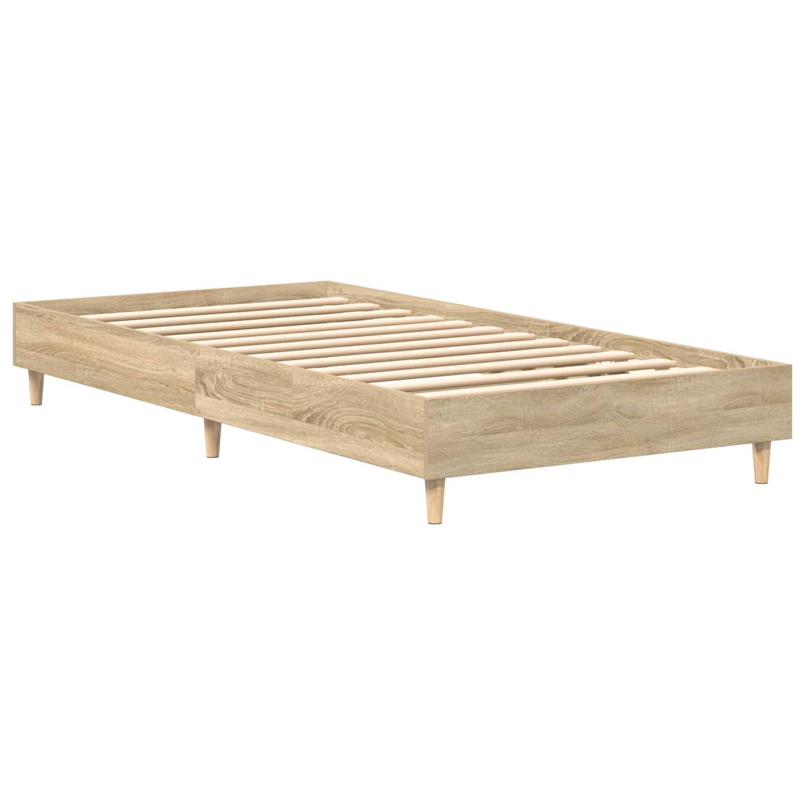 vidaXL Bettrahmen Sonoma-Eiche 80 x 200 cm Holzwerkstoff