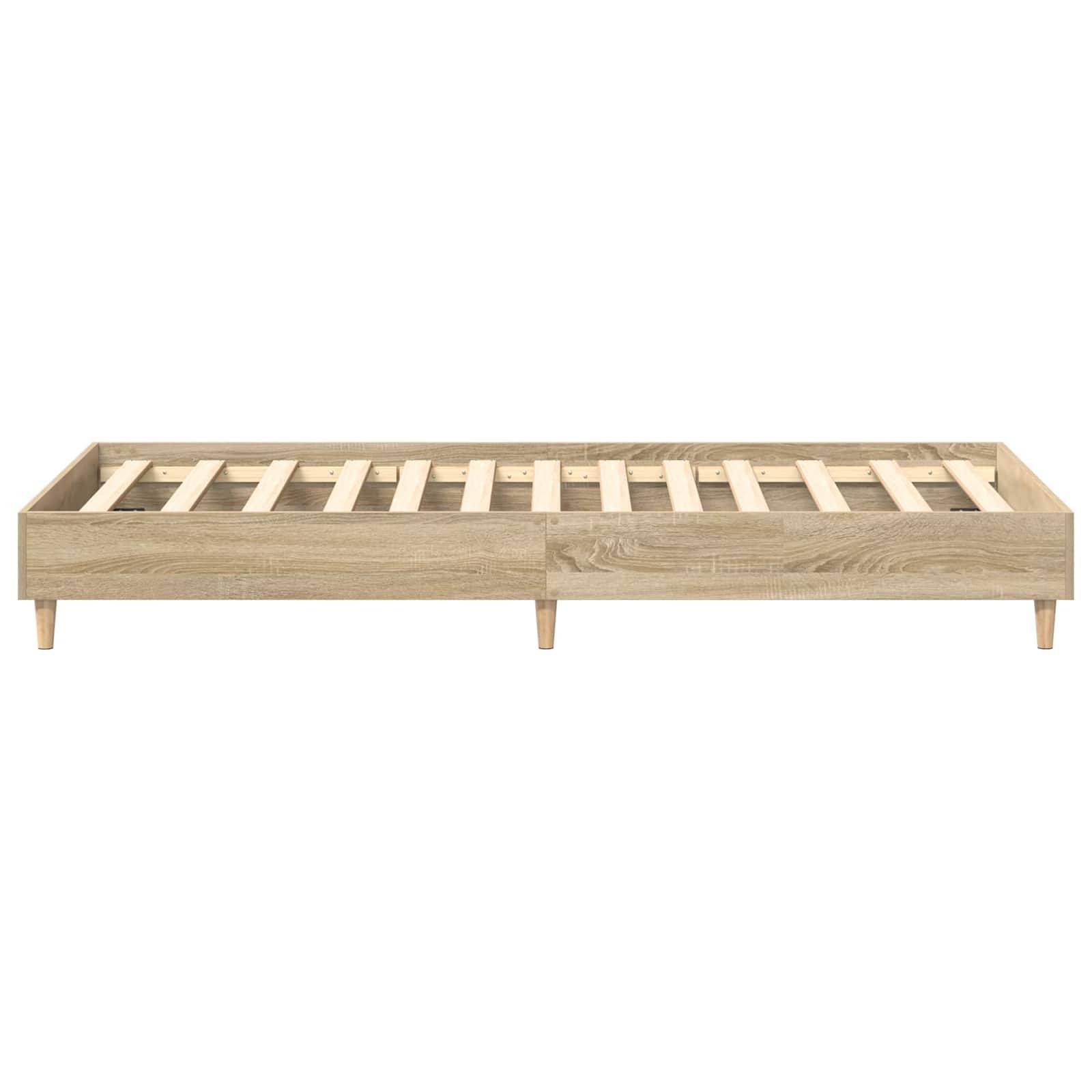 vidaXL Bettrahmen Sonoma-Eiche 80 x 200 cm Holzwerkstoff