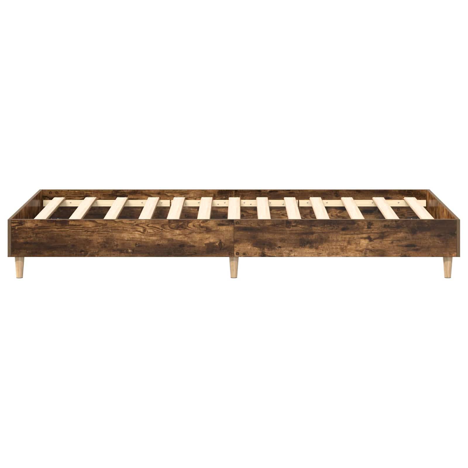 vidaXL Bettrahmen Geräucherte Eiche 80 x 200 cm Holzwerkstoff