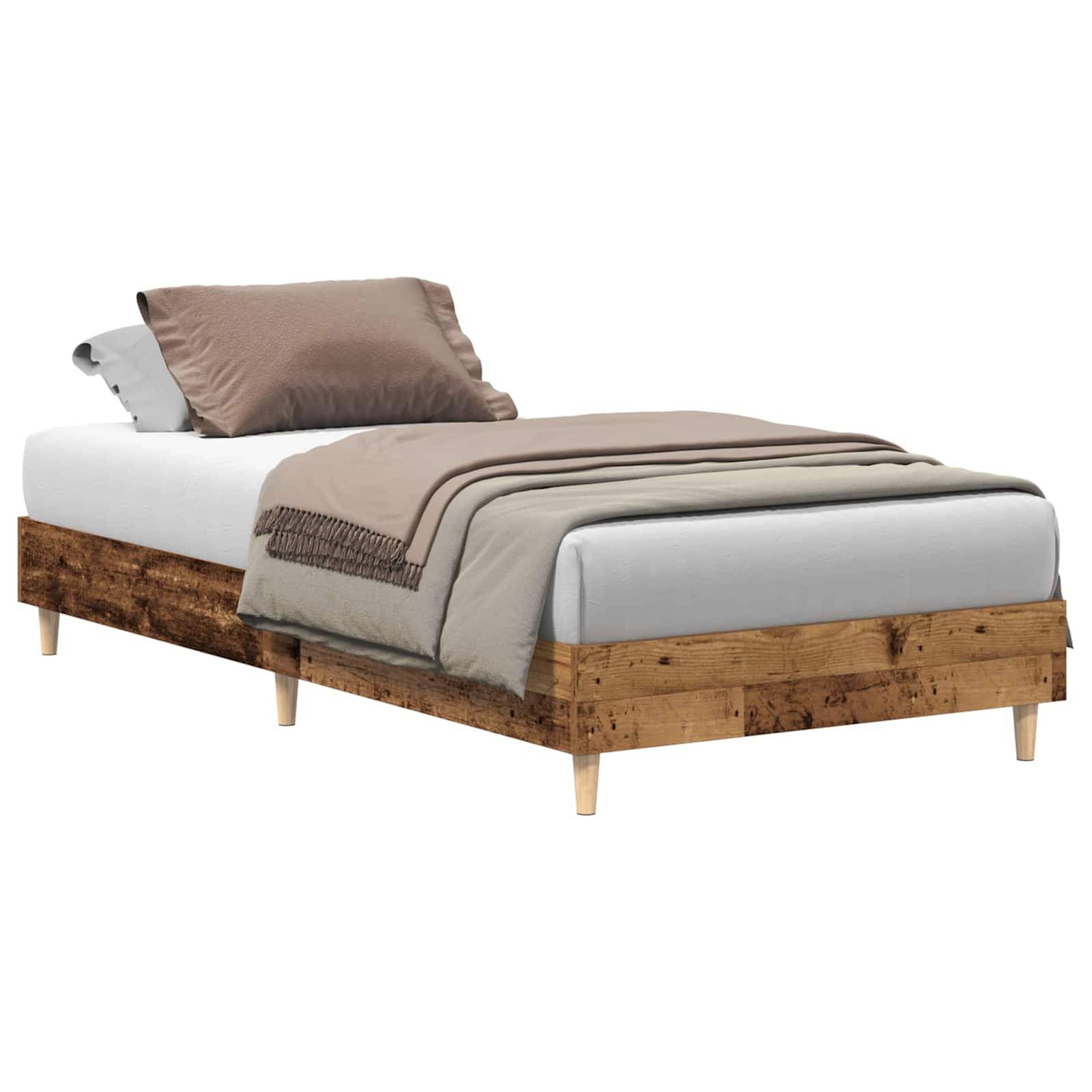vidaXL Bettrahmen Altholz 80 x 200 cm Holzwerkstoff