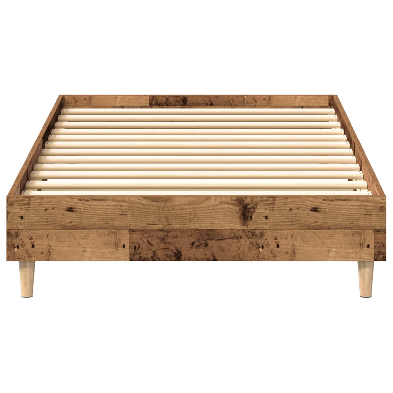 vidaXL Bettrahmen Altholz 80 x 200 cm Holzwerkstoff