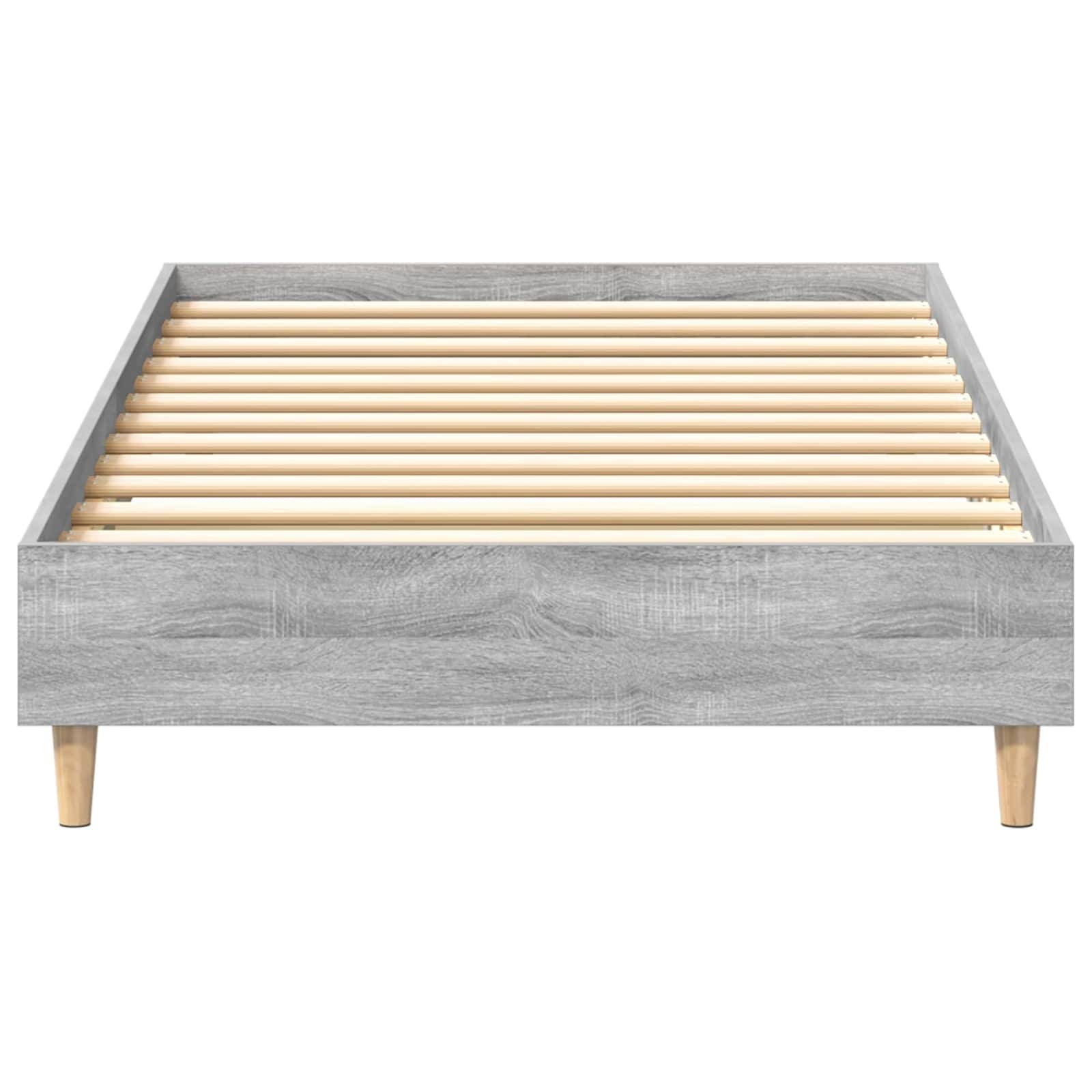 vidaXL Bettrahmen Grau Sonoma 80 x 200 cm Holzwerkstoff