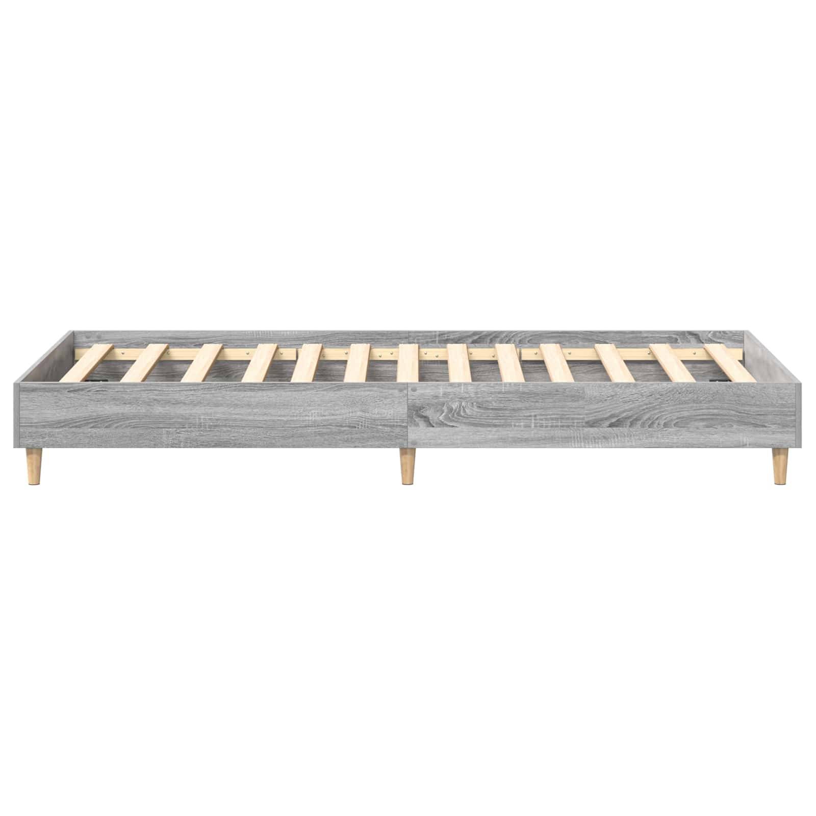 vidaXL Bettrahmen Grau Sonoma 80 x 200 cm Holzwerkstoff