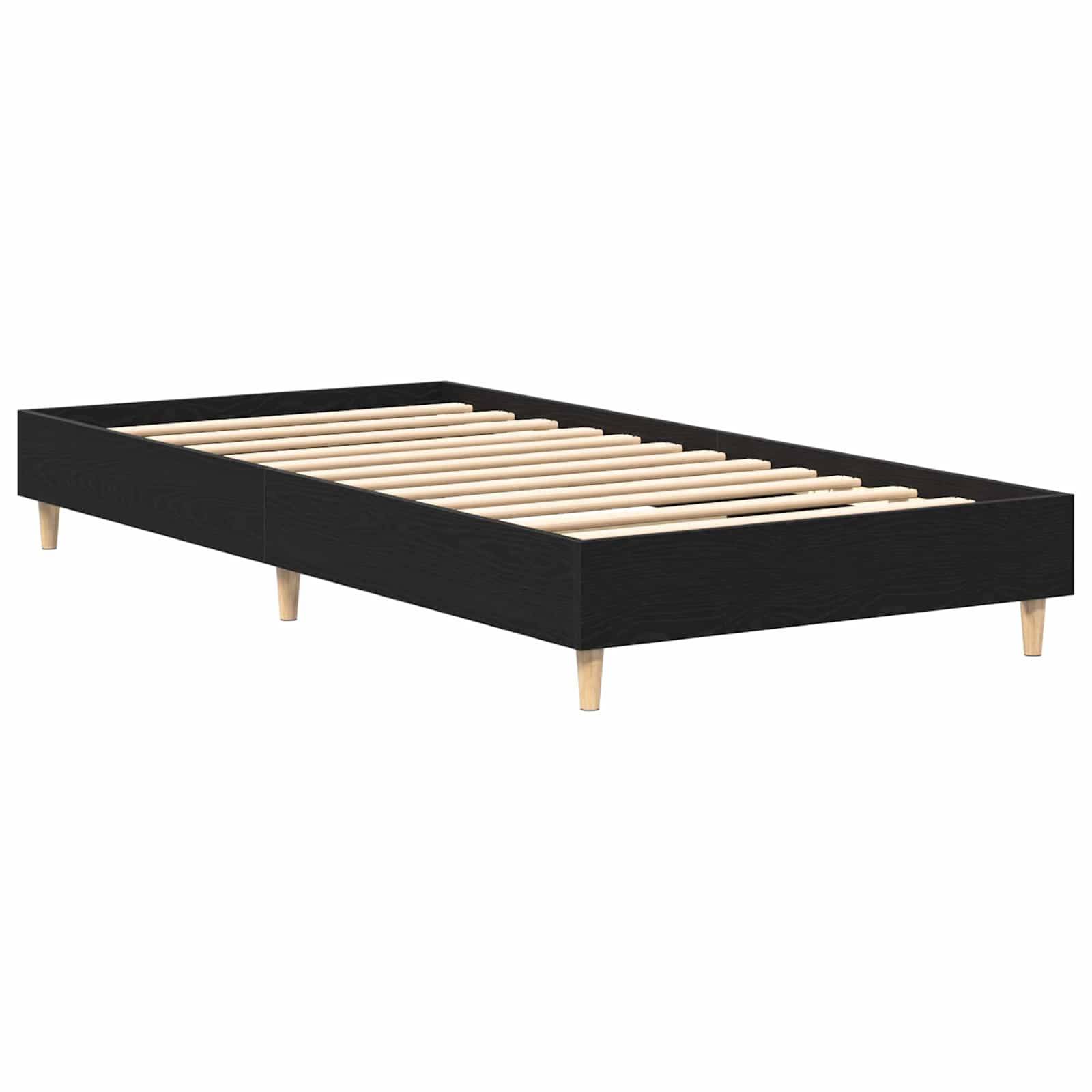 vidaXL Bettrahmen Schwarze Eiche 80 x 200 cm Holzwerkstoff