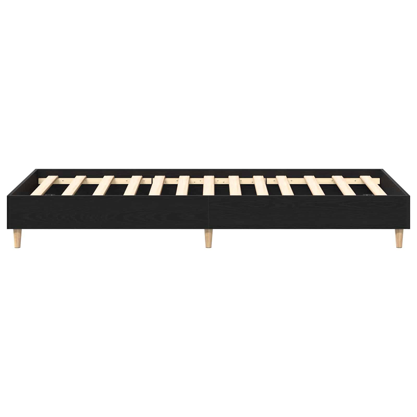 vidaXL Bettrahmen Schwarze Eiche 80 x 200 cm Holzwerkstoff