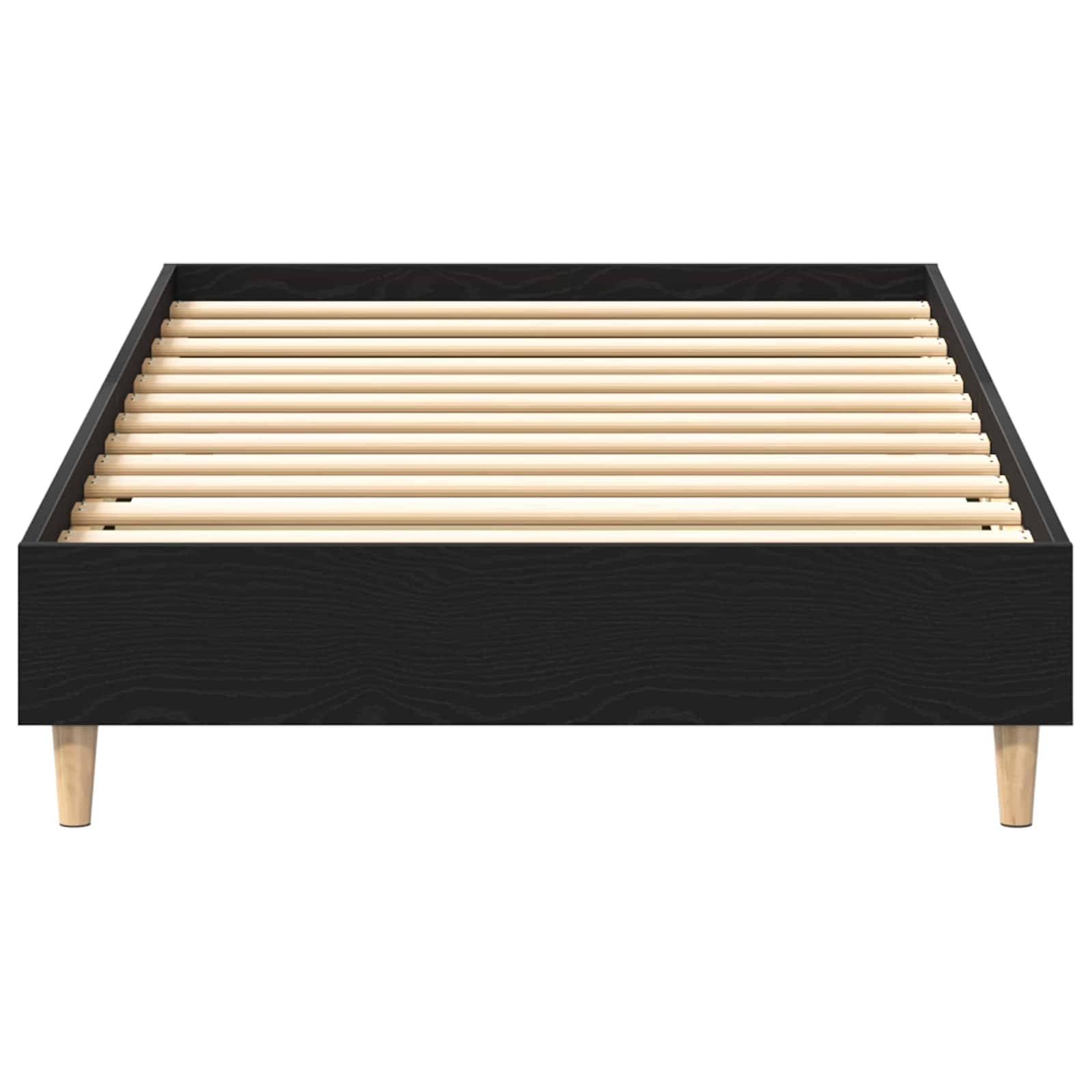 vidaXL Bettrahmen Schwarze Eiche 80 x 200 cm Holzwerkstoff