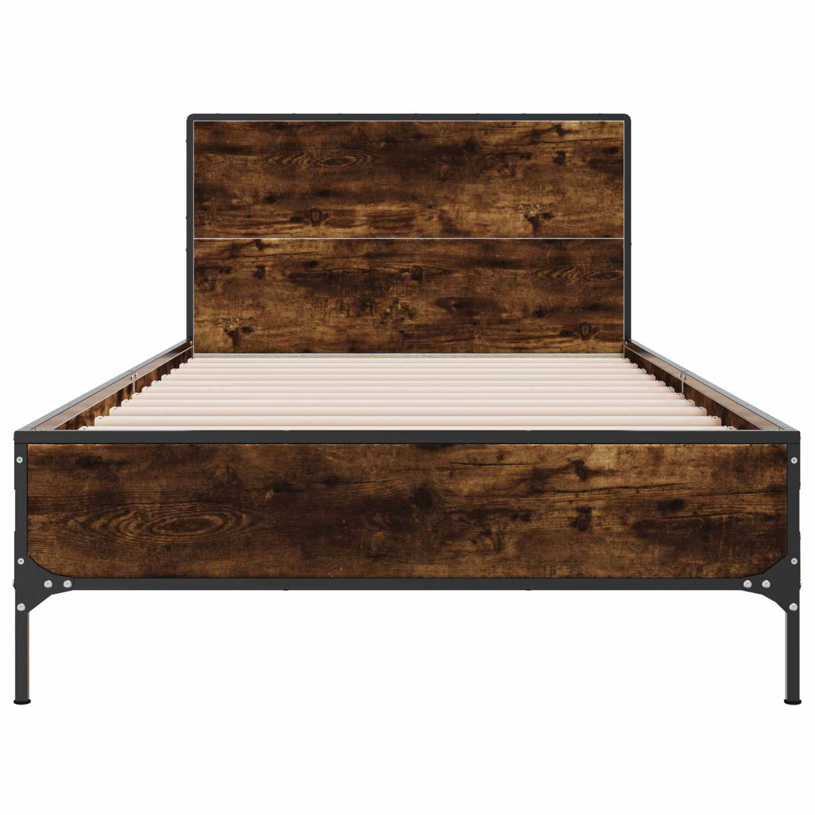 vidaXL Bettgestell mit Kopfteil Geräucherte Eiche 80 x 200 cm
