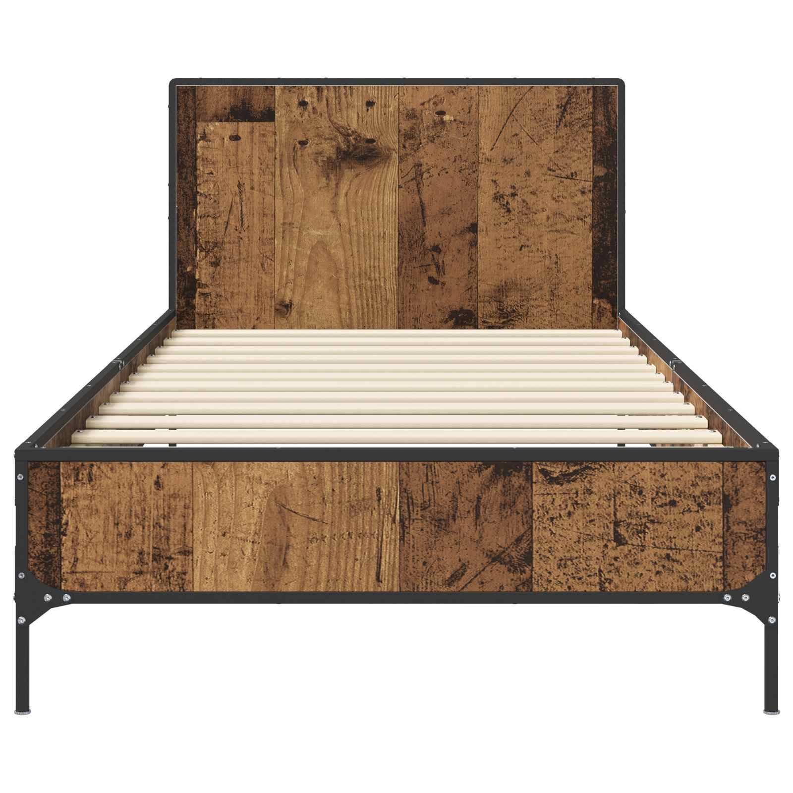 vidaXL Bettgestell mit Kopfteil Altholz 80 x 200 cm Holzwerkstoff