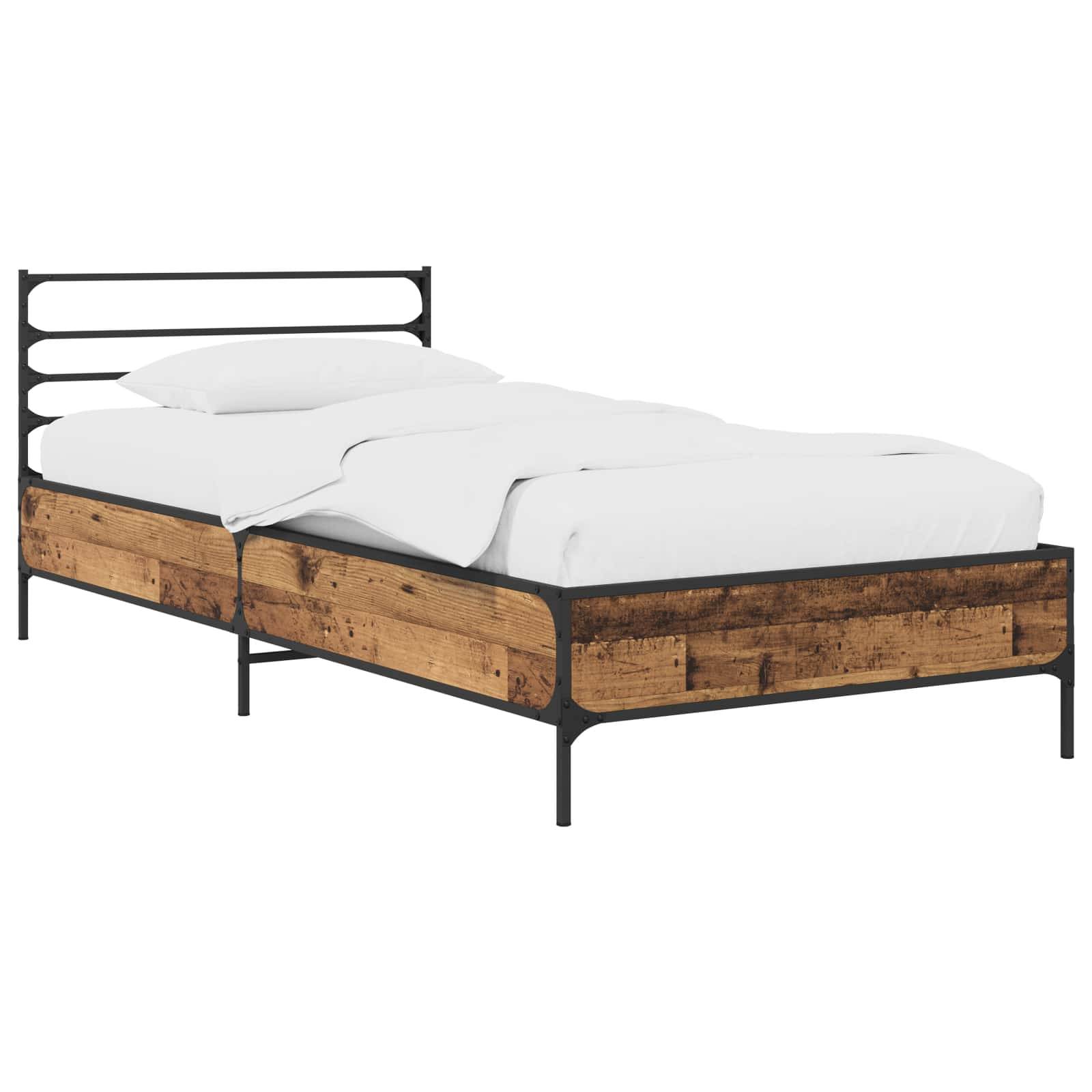 vidaXL Bettrahmen Altholz 80 x 200 cm Holzwerkstoff