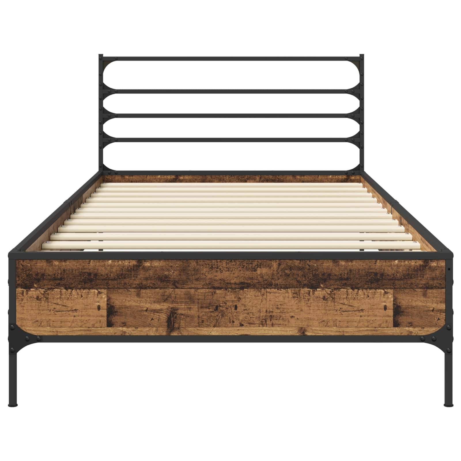 vidaXL Bettrahmen Altholz 80 x 200 cm Holzwerkstoff