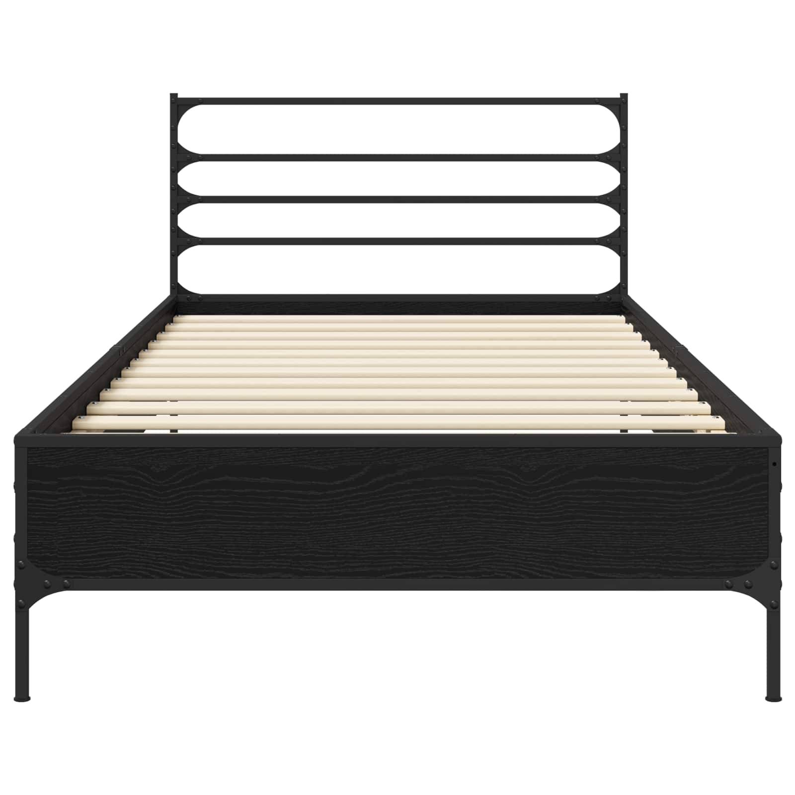 vidaXL Bettrahmen Schwarze Eiche 80 x 200 cm Holzwerkstoff