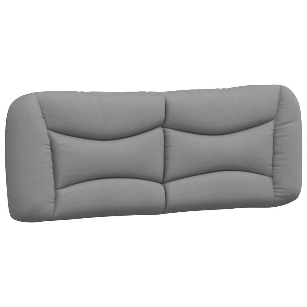 vidaXL Kopfteil-Kissen "Hvar" Hellgrau 137 cm Stoff