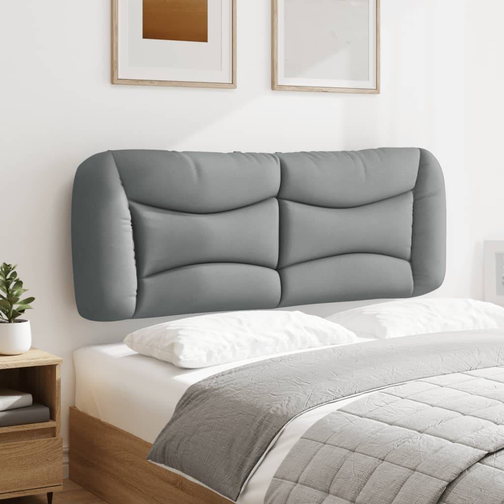 vidaXL Kopfteil-Kissen "Hvar" Hellgrau 137 cm Stoff