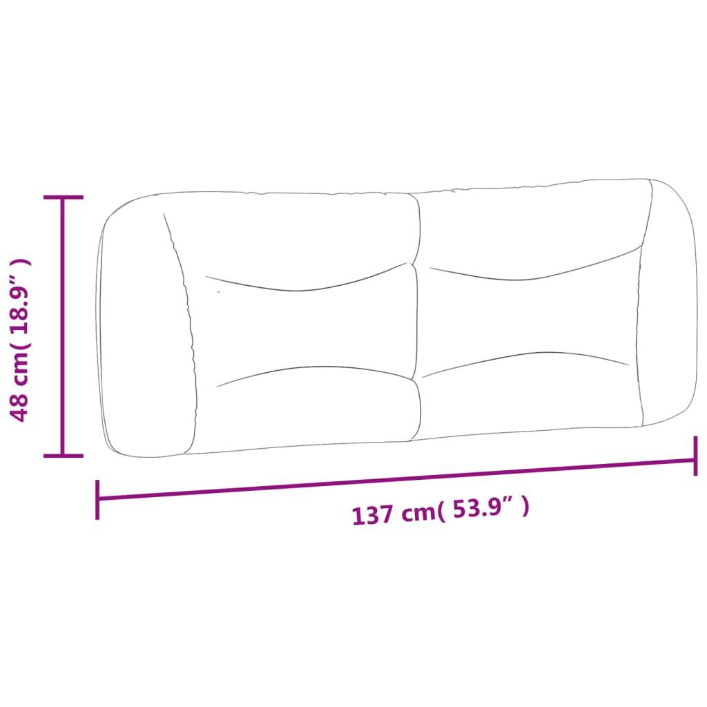 vidaXL Kopfteil-Kissen "Hvar" Hellgrau 137 cm Stoff