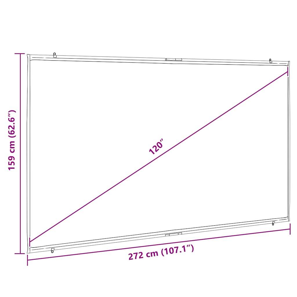 vidaXL Projektionsleinwand Wandhängend 120 Zoll 16:9