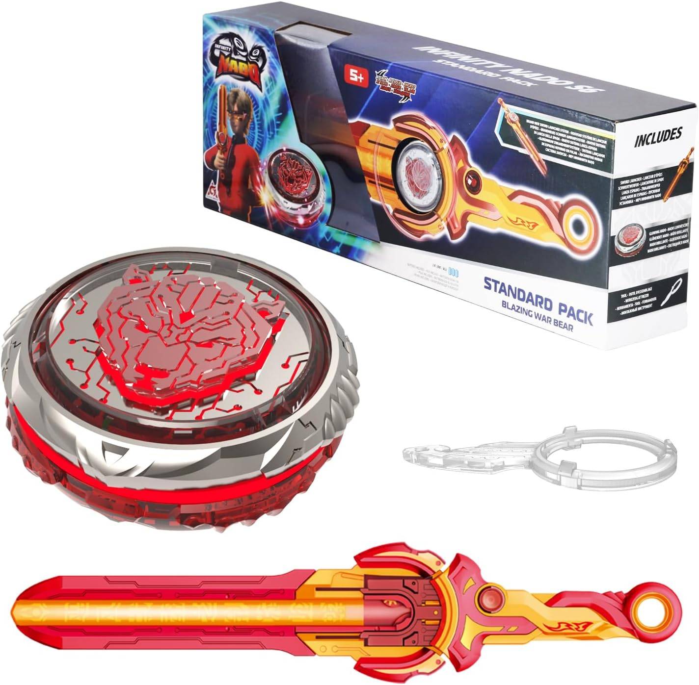 INFINITY NADO Battle Tops Kreisel Spinning Tops Starter Pack Blazing War Bear 5+