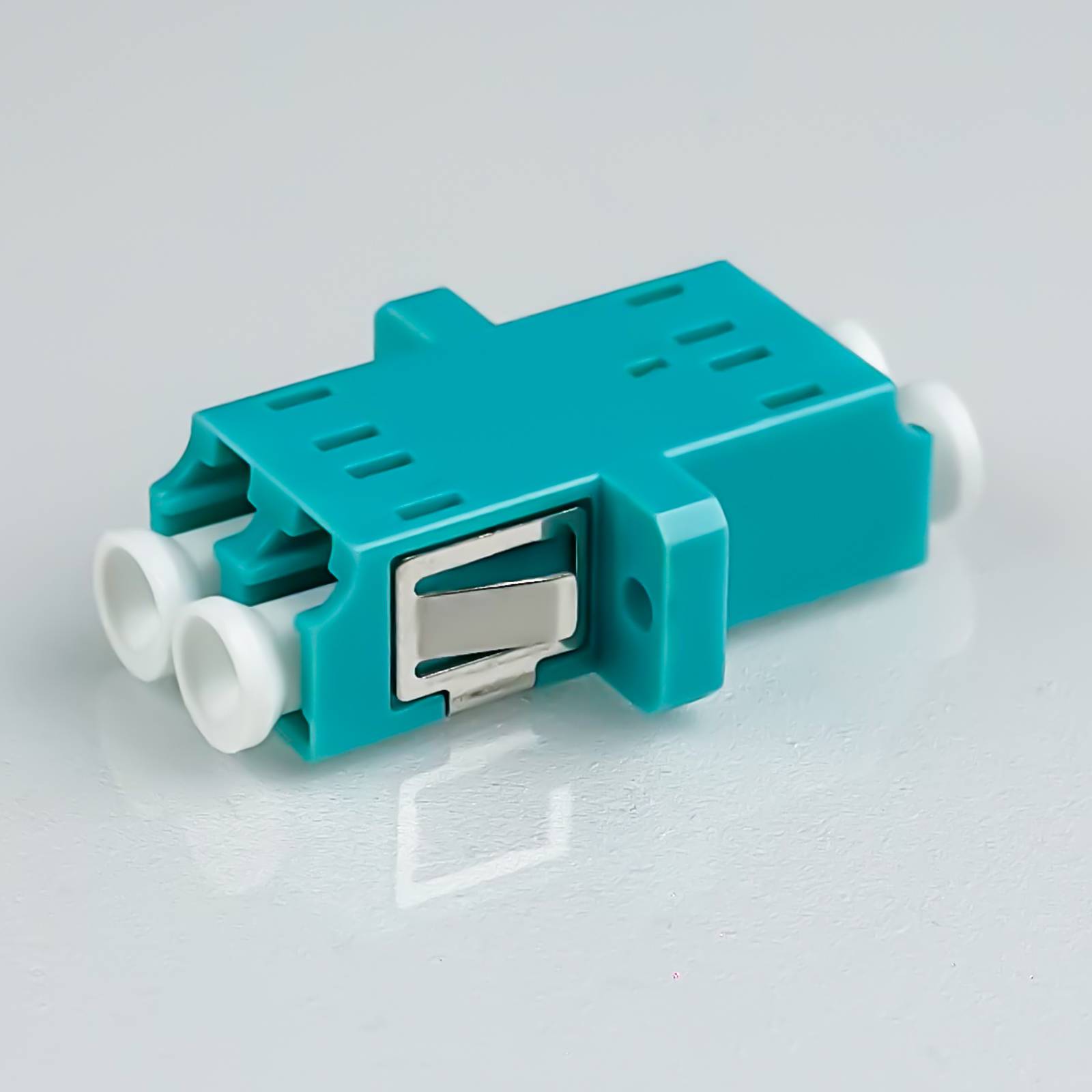 hb-digital LWL Verbinder LC/UPC Duplex OM3 Multimode aqua