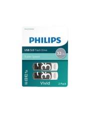 Philips FM32FD00D Vivid Edition 3.0 USB-Flash-Laufwerk 32 GB USB Packung mit 2 64 100 MB/s Kunststoff Grau
