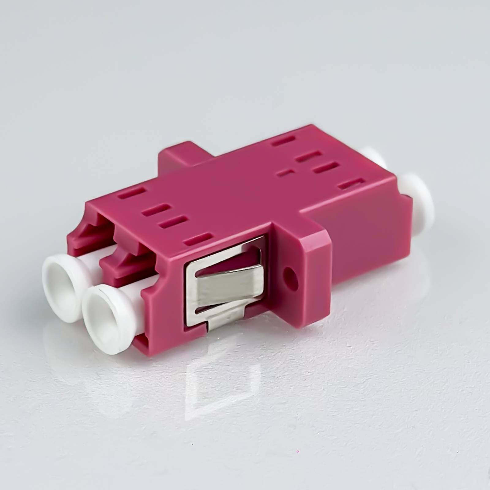 hb-digital LWL Verbinder LC/UPC Duplex OM4 Multimode violett