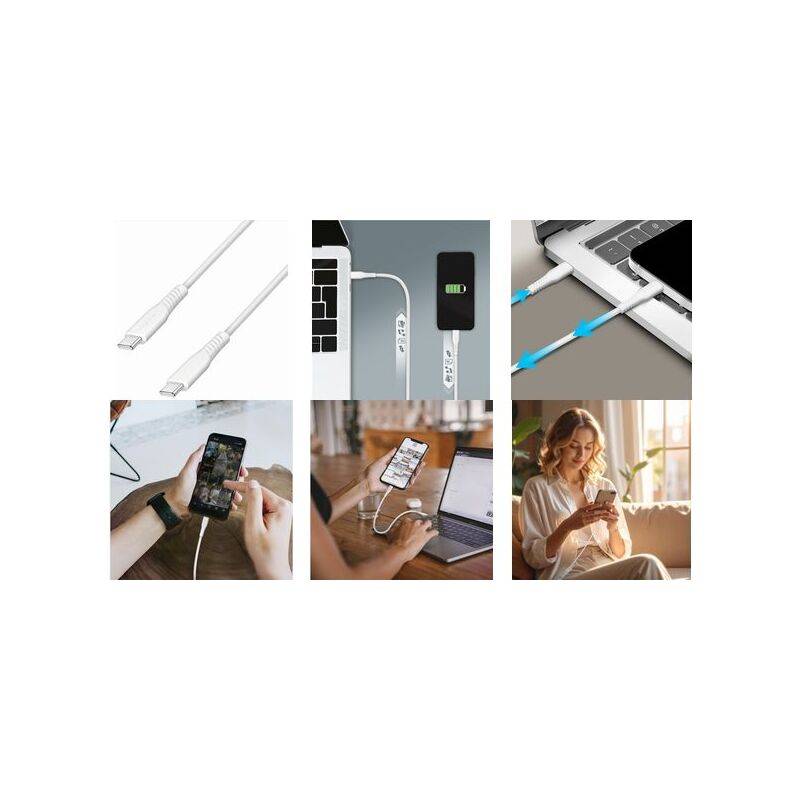 LogiLink USB 2.0 Kabel, USB-C - USB-C, 0,3 m, weiß