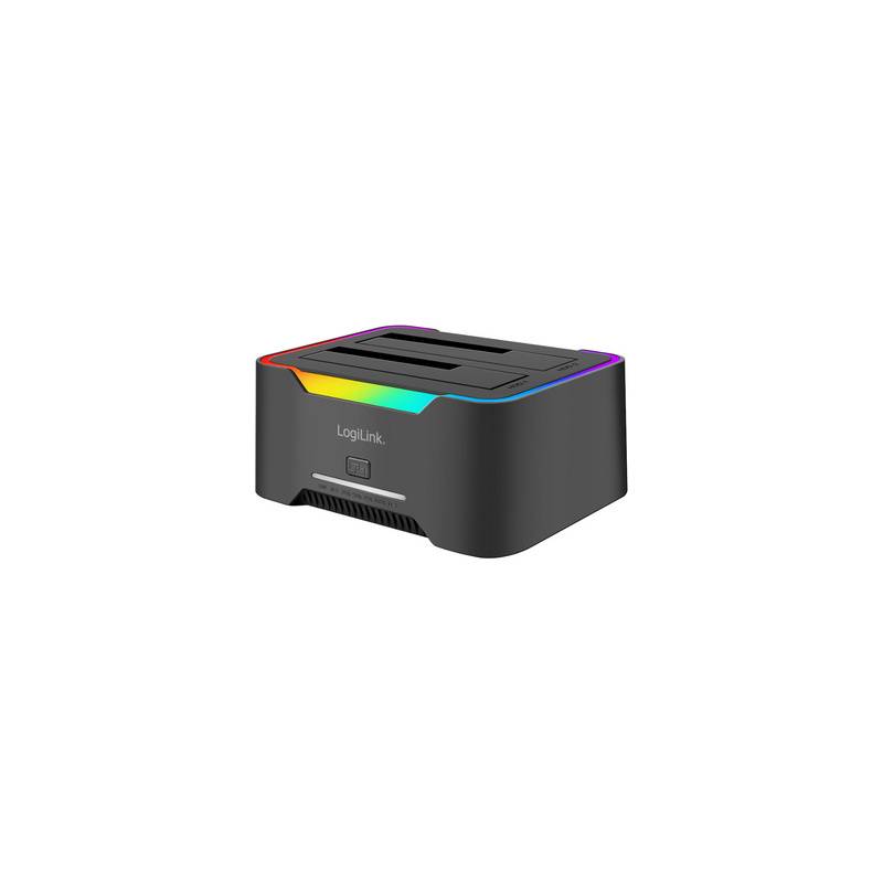 LogiLink USB 3.2 Dual Festplatten Docking Station, 2,5"/3,5"