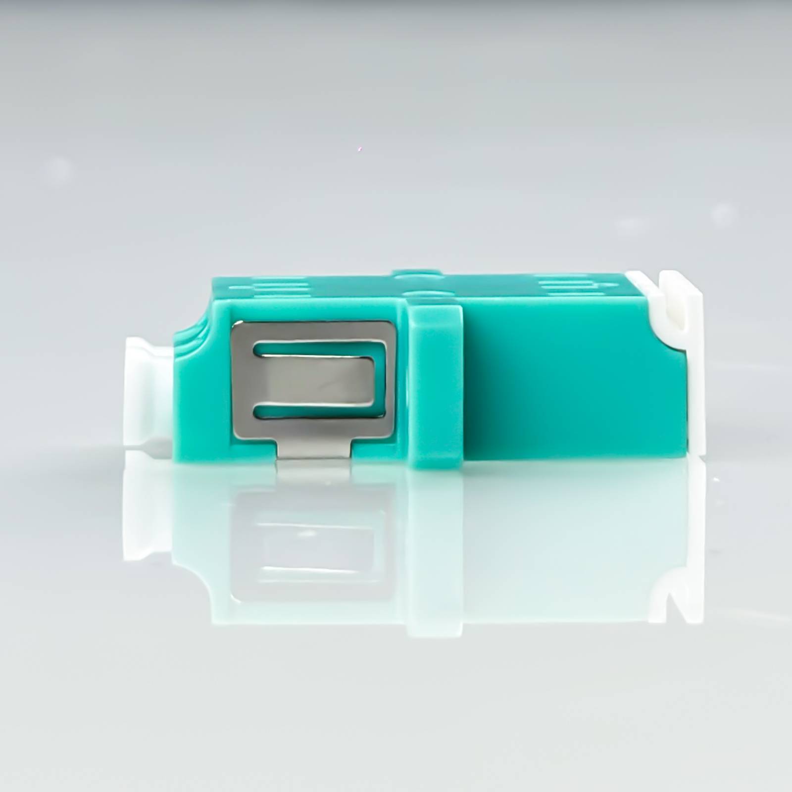 hb-digital LWL Verbinder LC/UPC Duplex Shutter OM3 Multimode Shutter aqua