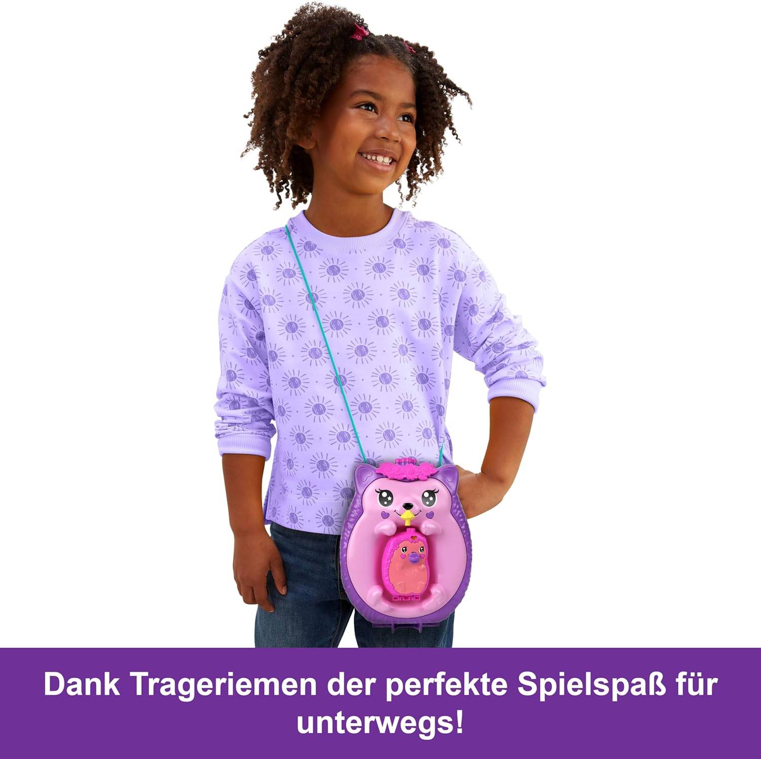 Mattel JBJ91 - Polly Pocket Igel-Mama & Baby Schatulle