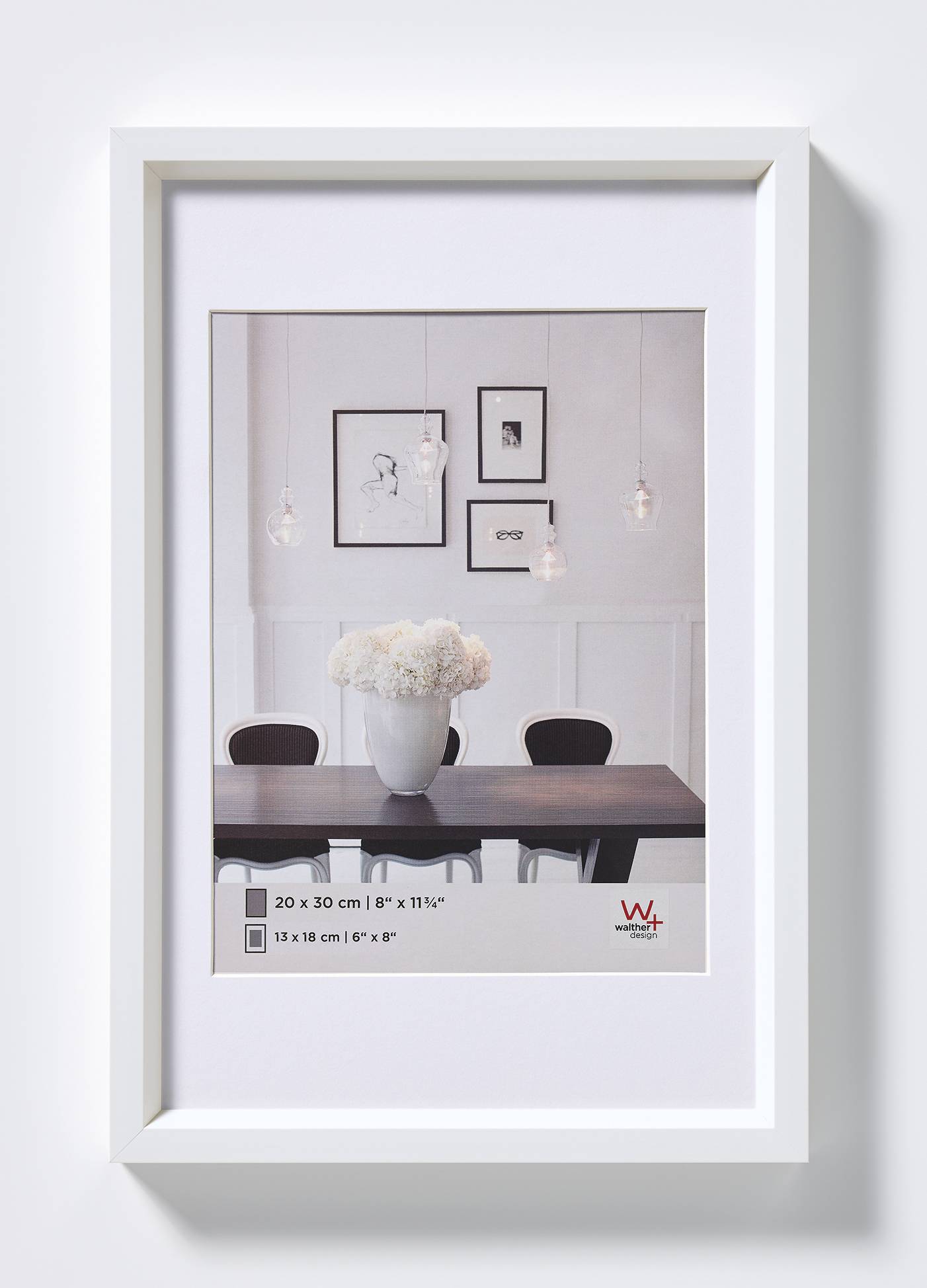 BILDERRAHMEN Steel Style Kunststoff Bilderrahmen 40x60 cm Weiss