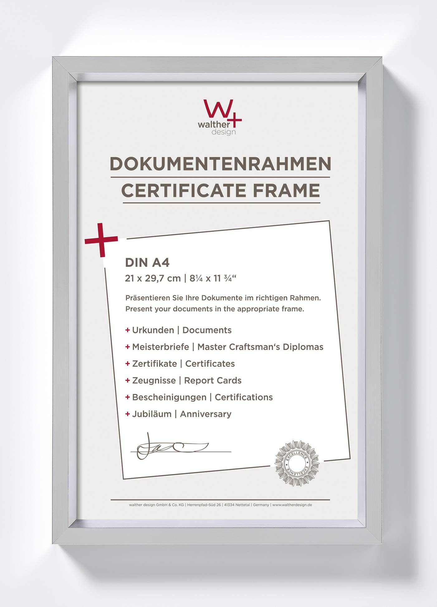 BILDERRAHMEN Steel Style Kunststoff Rahmen 40x50 cm Gold
