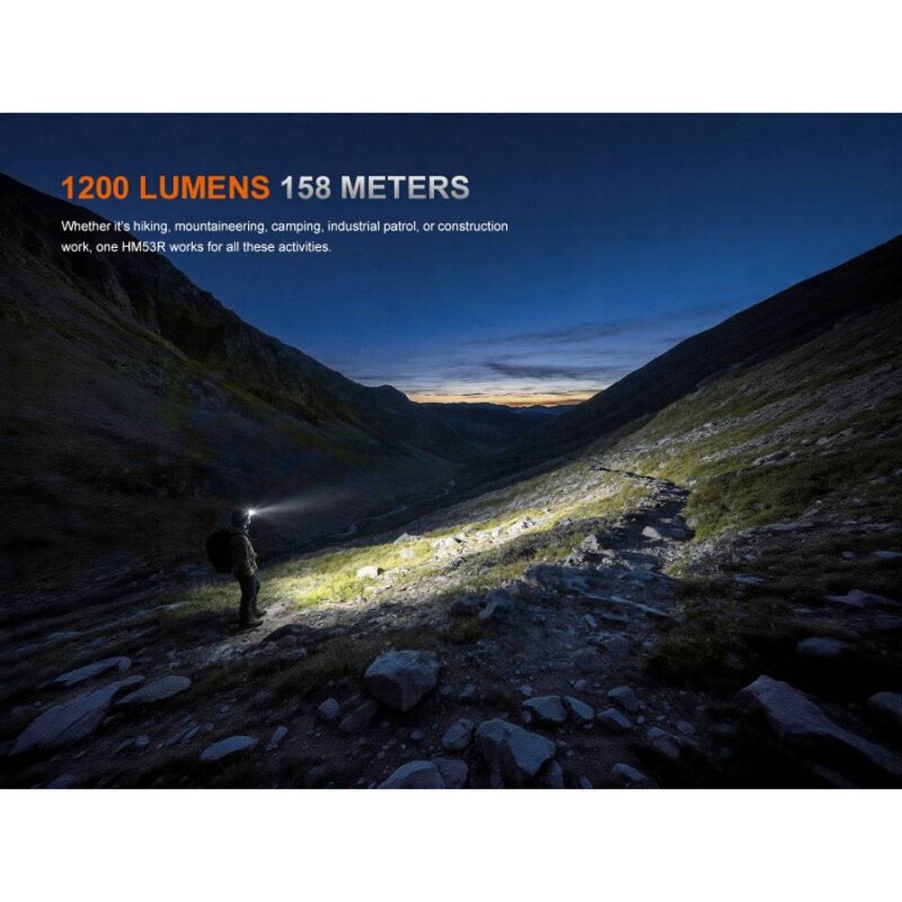 Fenix HM53R LED-Stirnlampe 1200 Lumen - Schwarz