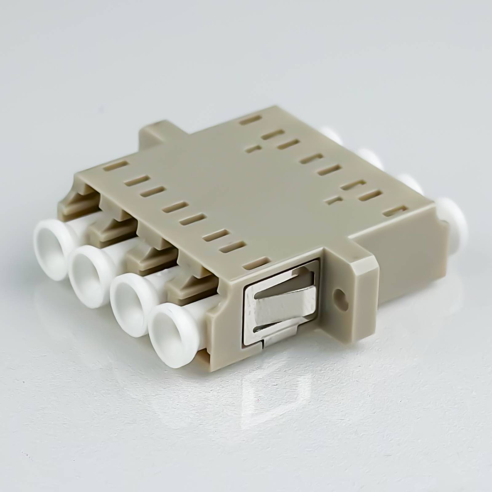 hb-digital LWL Verbinder LC/UPC Quad OM1/OM2 Multimode beige