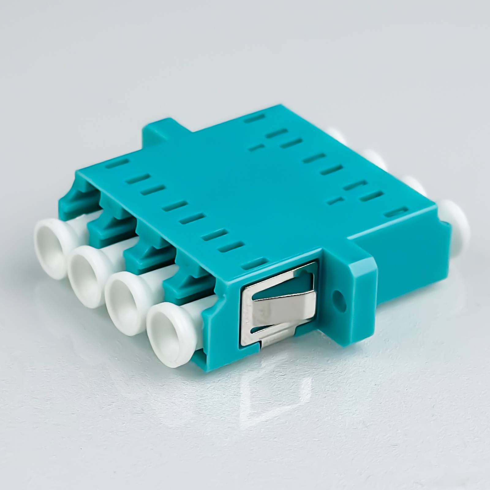 hb-digital LWL Verbinder LC/UPC Quad OM3 Multimode aqua